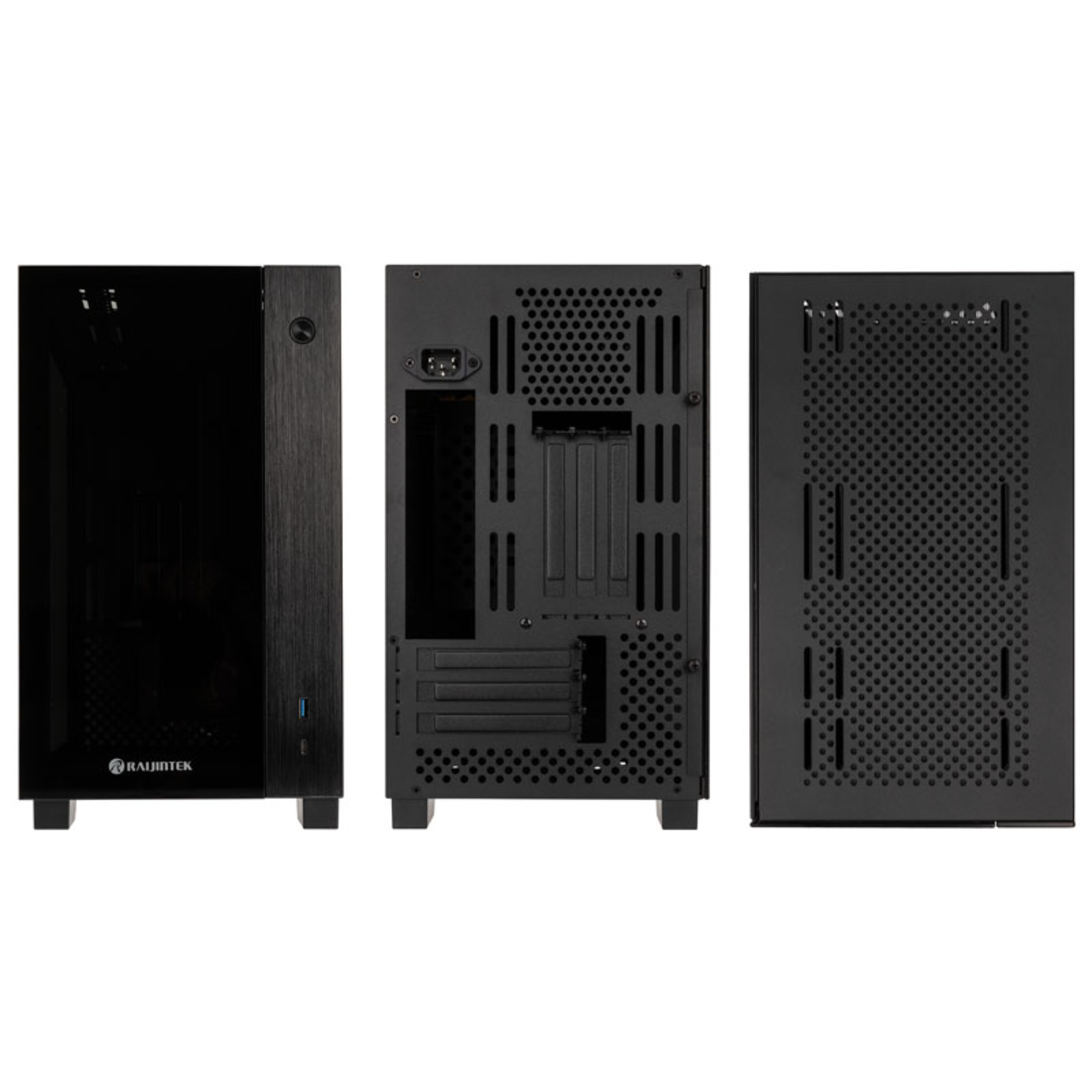 RAIJINTEK PAEAN MINI Black Tempered Glass