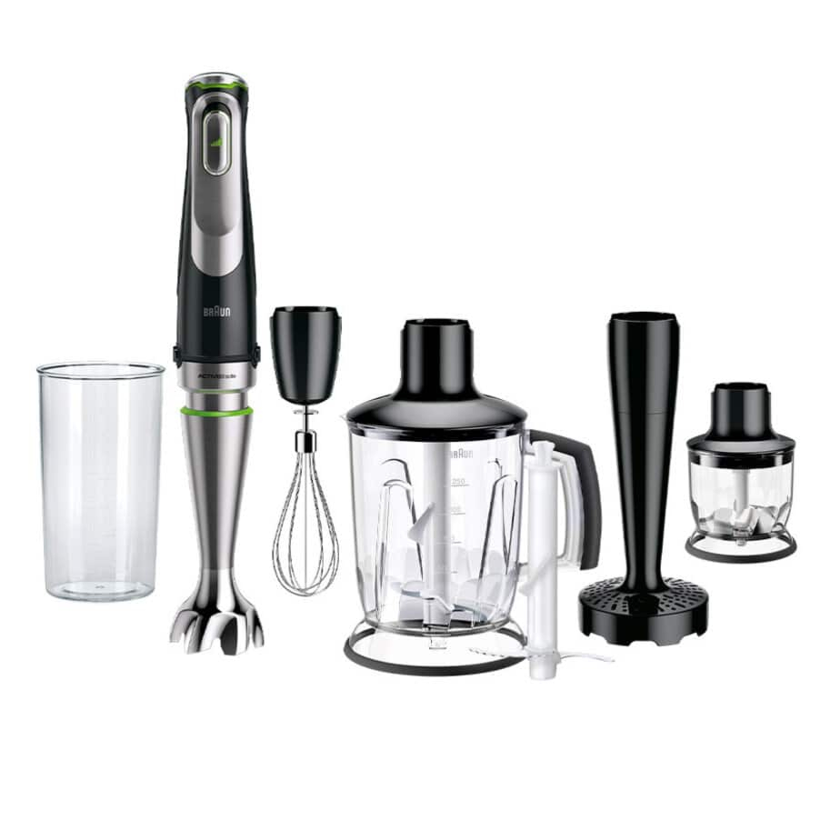 brown Multiquick 9 MQ 9147X Hand Blender Pulse Function Premium Black/brushed Stainless Steel