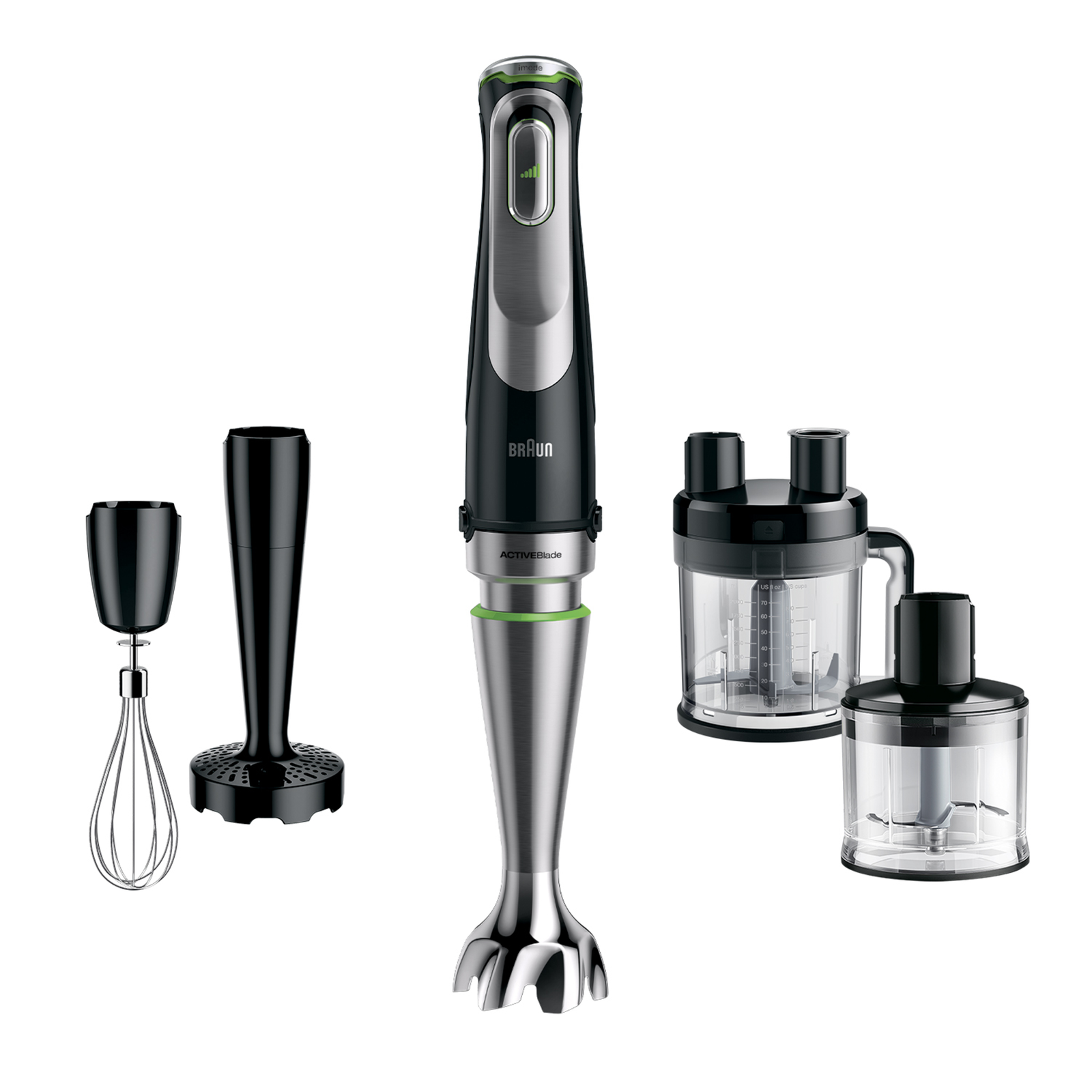 brown Multiquick 9 MQ 9195XLI Hand Blender Premium Black/brushed Stainless Steel