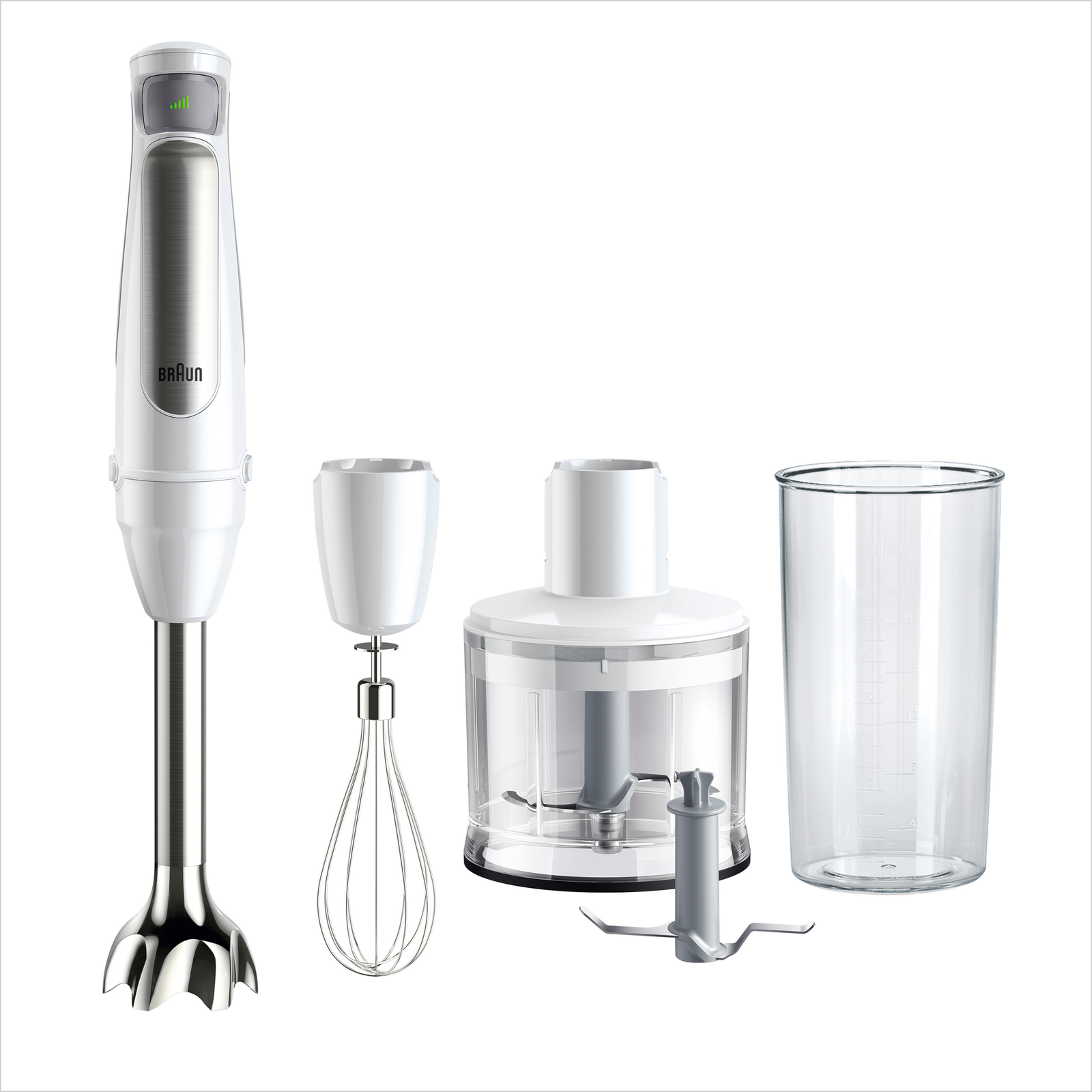 brown Multiquick 7 MQ 7035I WH Hand Blender Premium White/brushed Stainless Steel