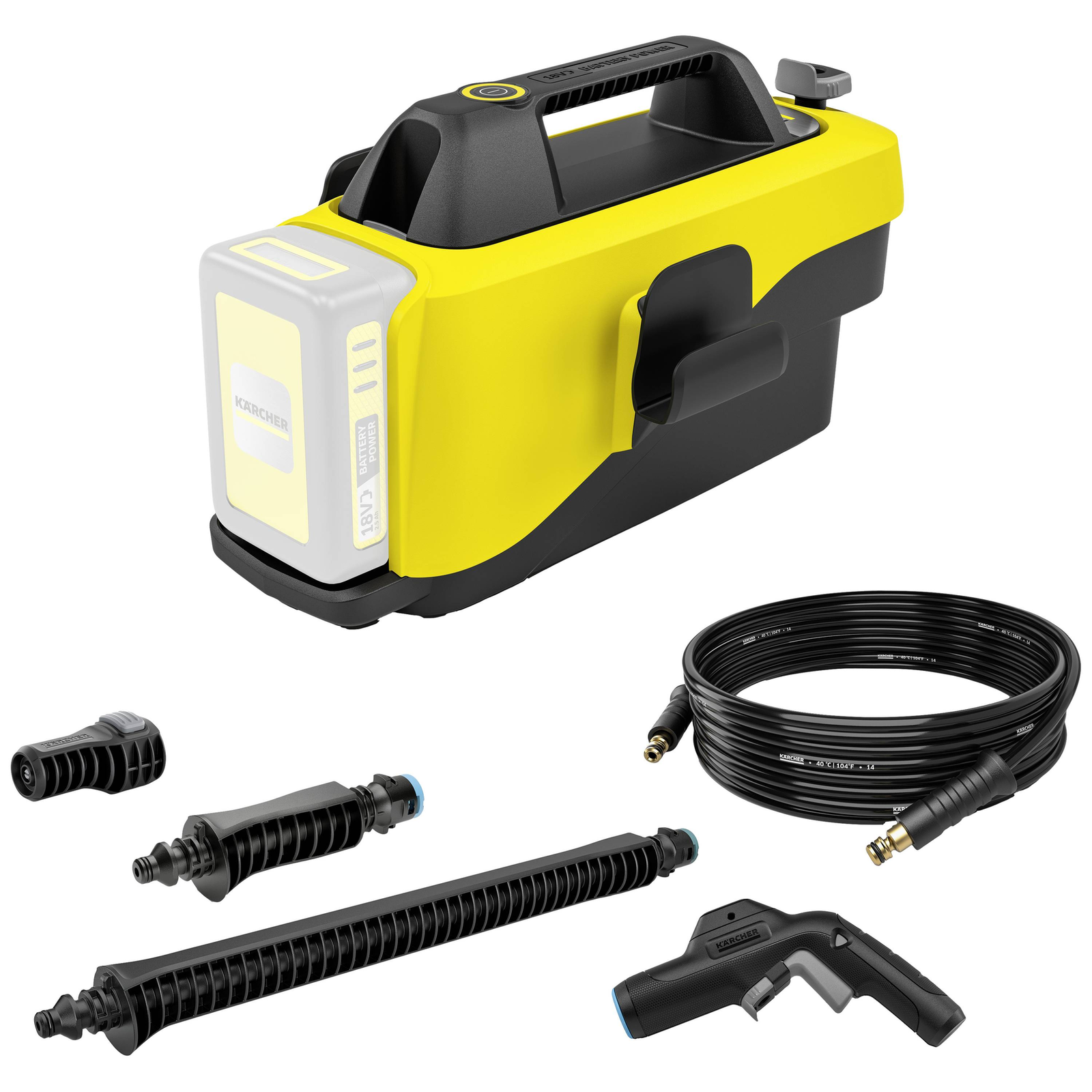 KRCHER OC 6-18 Vertical Battery Medium Pressure Black Gray Yellow 200 L/h 24 Bar
