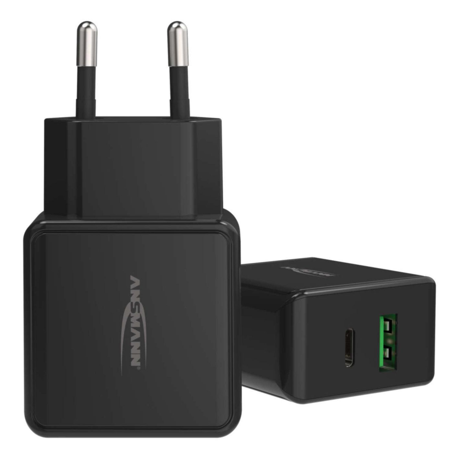 Ansmann Home Charger HC218PD Black Power Delivery Quick Charge Technology