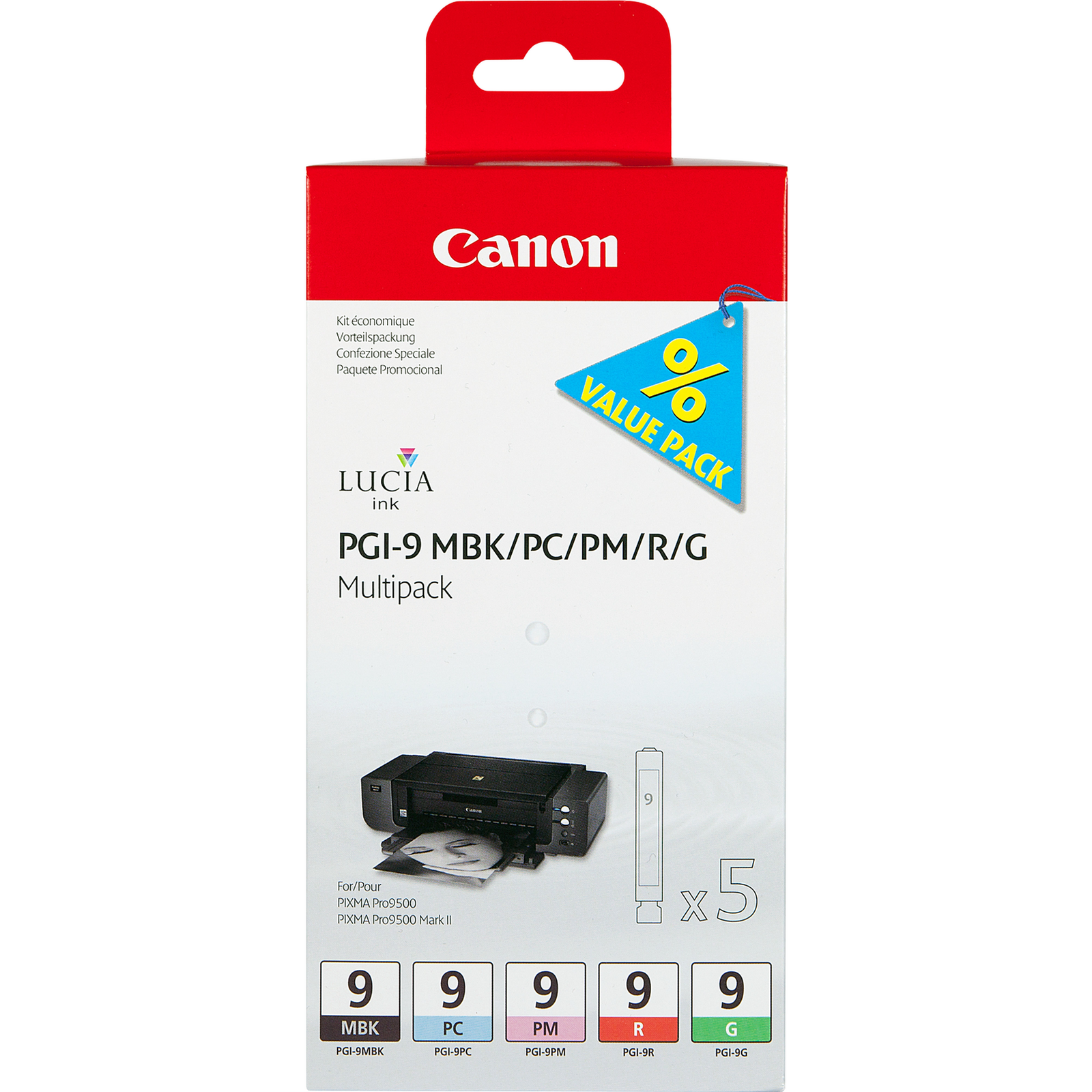 Canon PGI-9 MBK-PC-PM-R-G Multi-Pack 5-pack