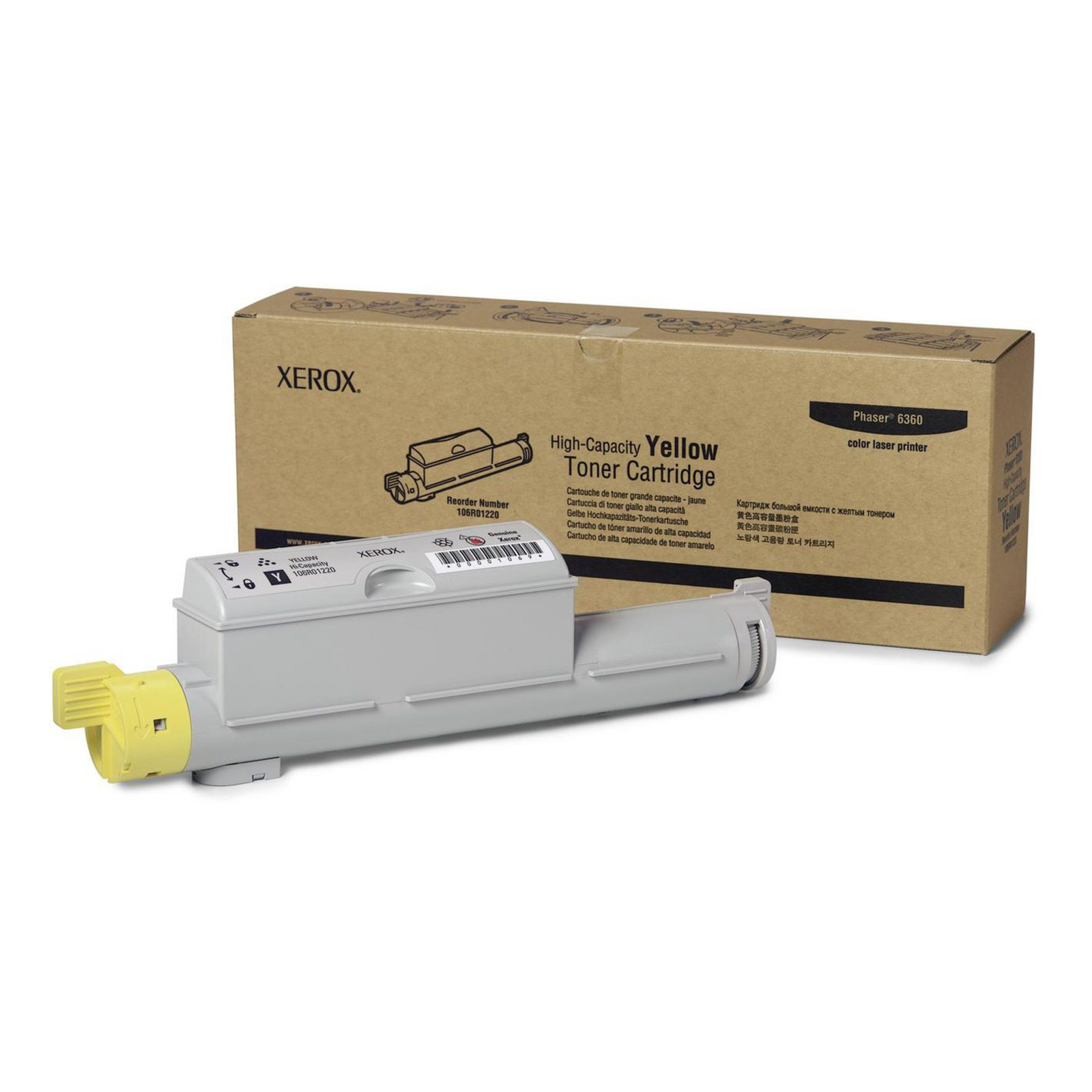 Xerox Phaser 6360 High Capacity Yellow Original Toner Cartridge 6360DA 6360DB 6360DN 6360DT 6360DX