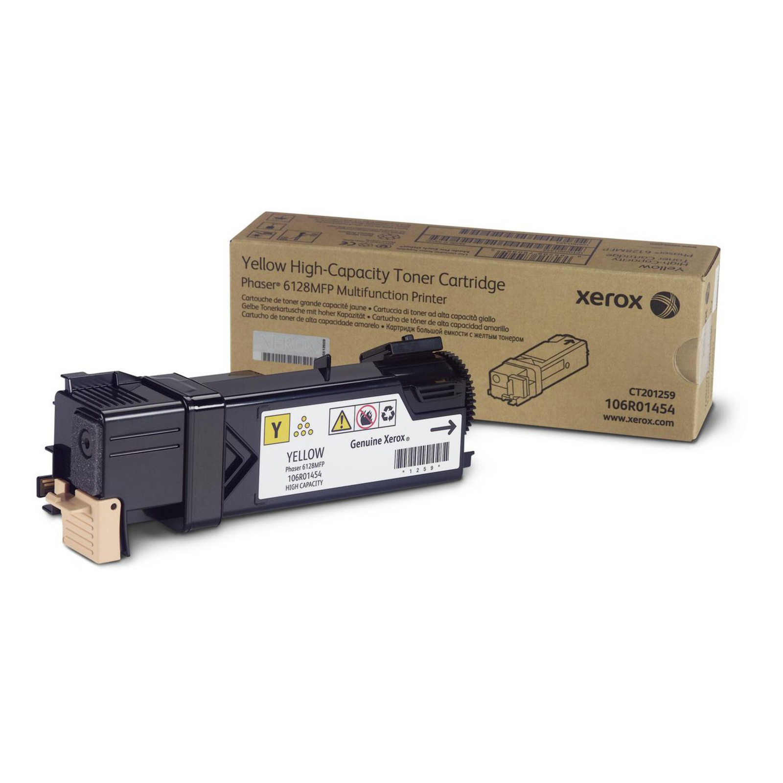 Xerox 106R01454 Yellow Toner for Phaser 6128MFP 6128MFP/N 6128MFPV/N