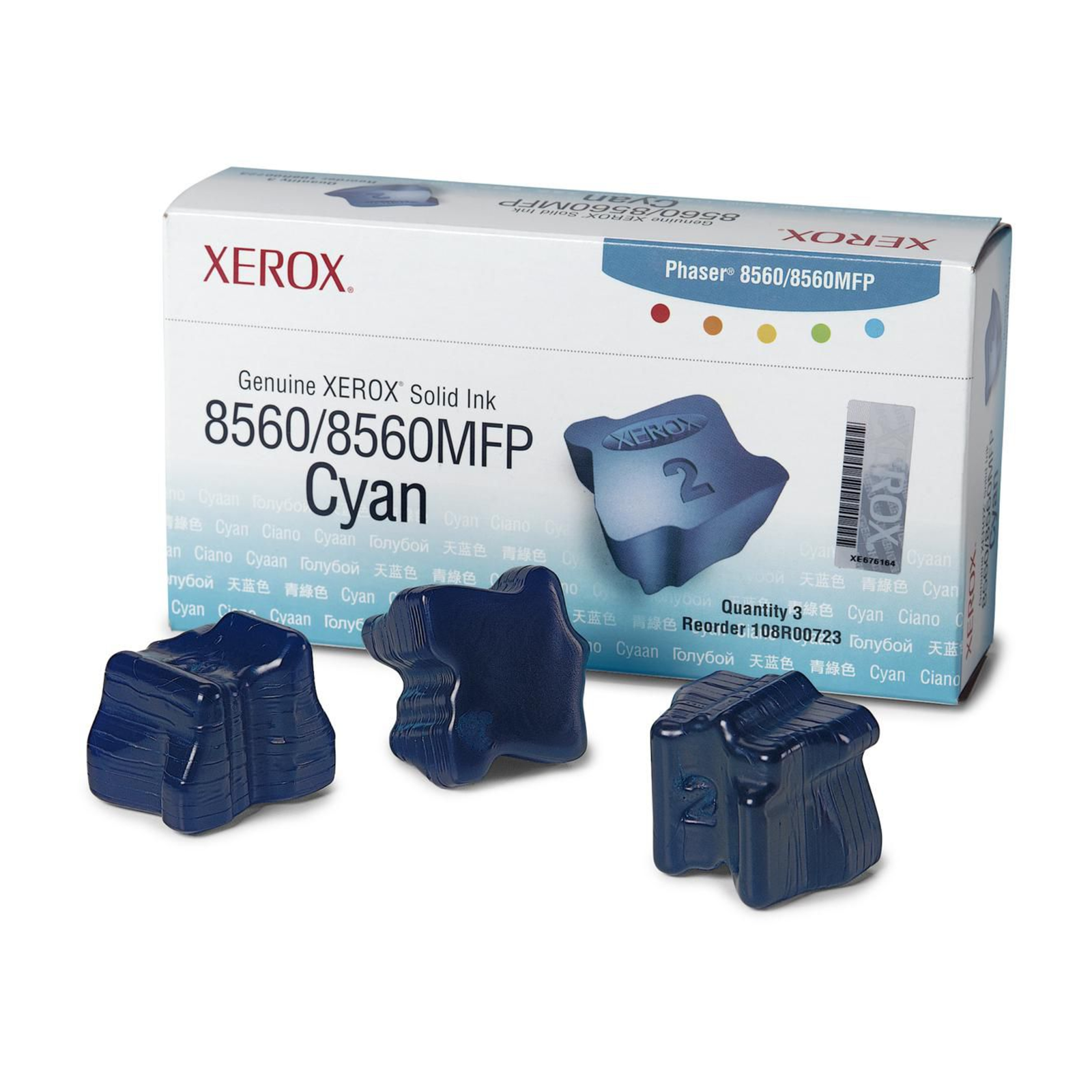 Xerox Phaser 8560 8560MFP Ink Sticks cyan 3400 Pages 108R00723 cyan 8560MFPM_MTCO 8560MF
