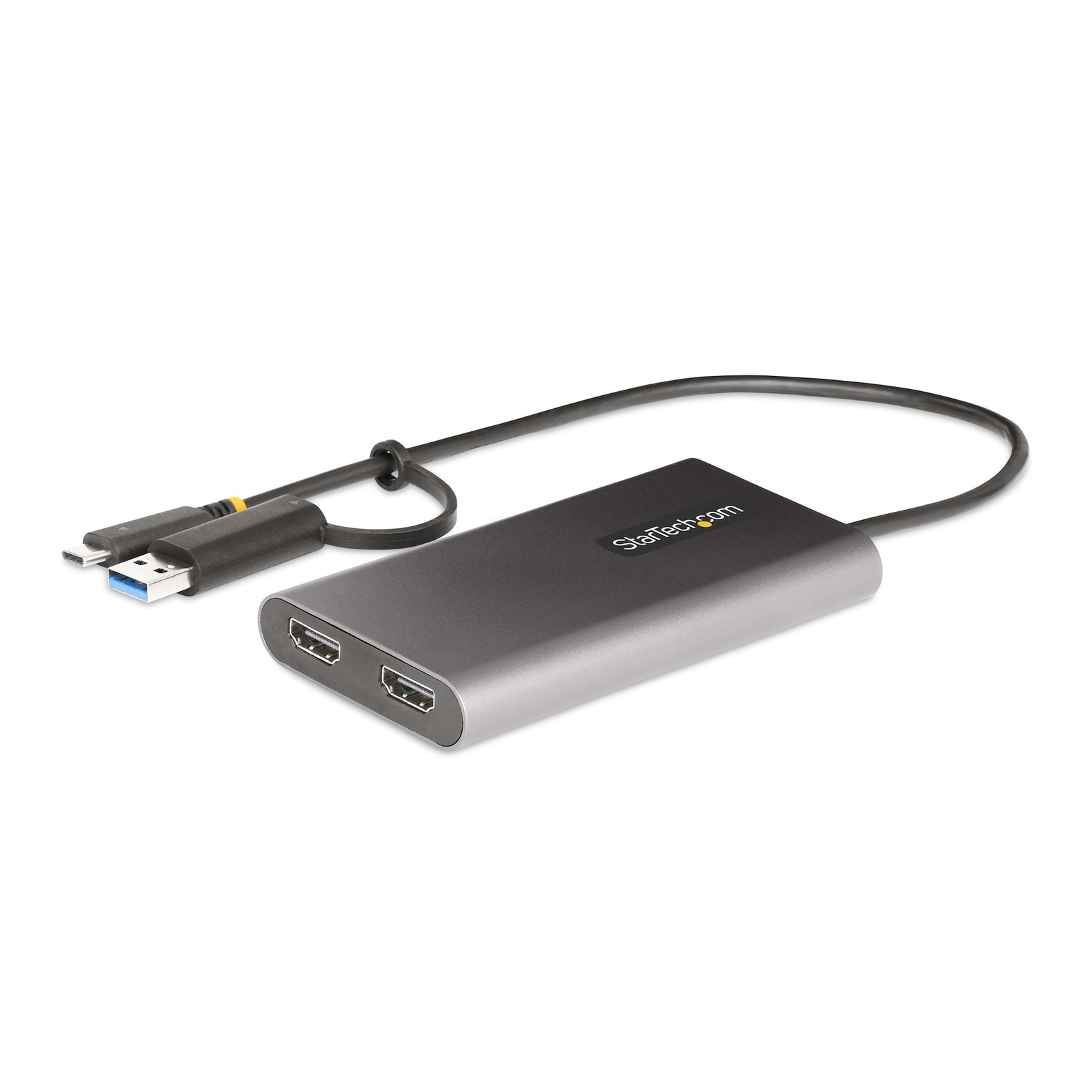 StarTech.com USB-C Dual HDMI Adapter USB-C-USB HDMI Adapter for 2 4K 60Hz Monitors