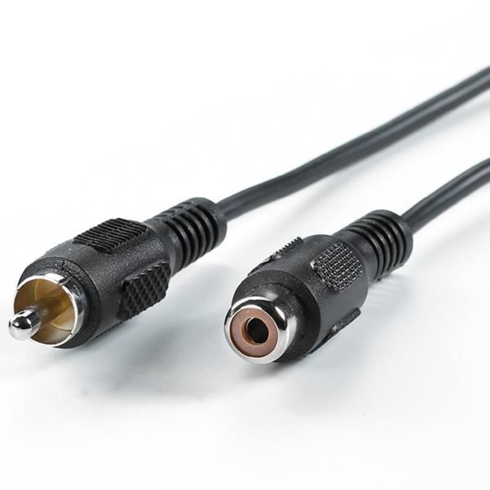 Value 11.99.4329 RCA Audio Extension Cable (1x RCA Plug 1x RCA Socket) 10.00 M Black Shielded