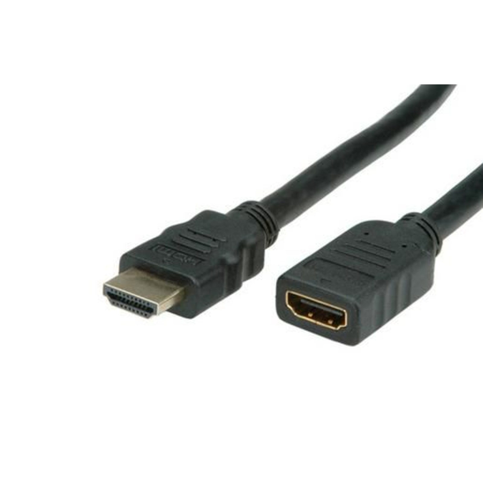 Value HDMI Extension Cable HDMI-A Plug Socket 1.00 M Black 4K UHD Shielded