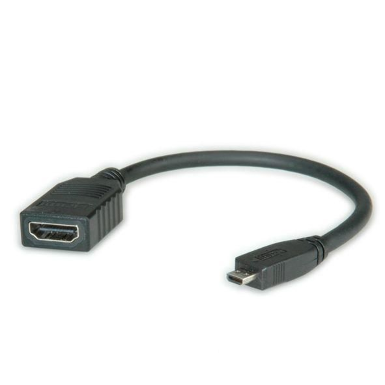 Value HDMI Connection Cable HDMI-A Socket Micro-D Plug 0.15 M Black Shielded