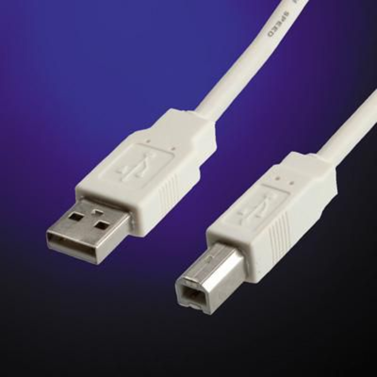 Value USB Cable USB 2.0 USB-A Plug USB-B Plug 3.00 M White Shielded 11.99.8831