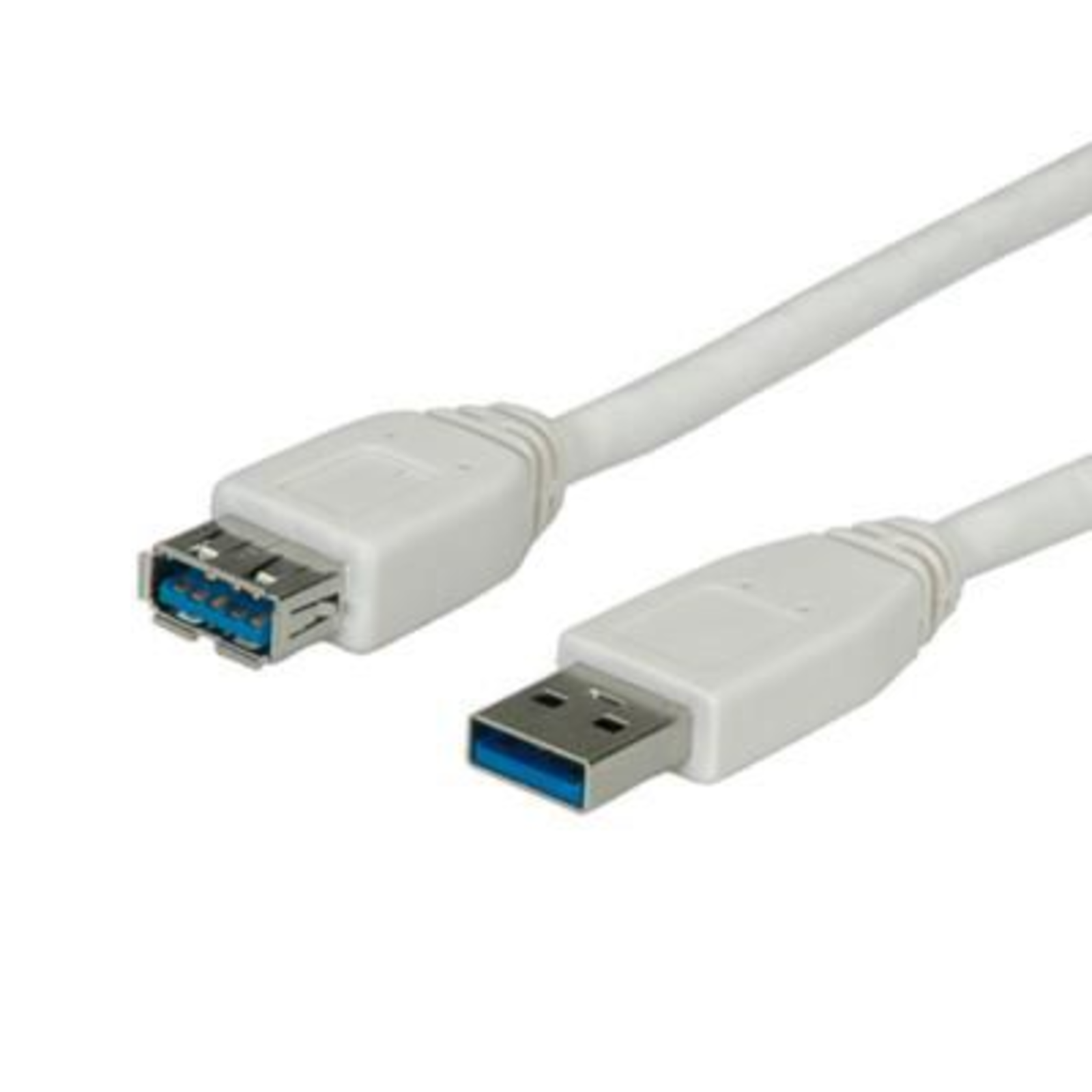 Value USB Cable 3.2 Gen1 3.0 3.1 USB-A Plug Socket 0.80 M White Shielded