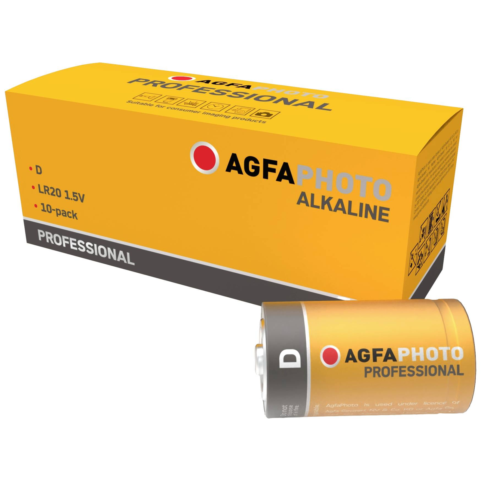 AgfaPhoto Battery Alkaline Professional -D Mono 10pcs.
