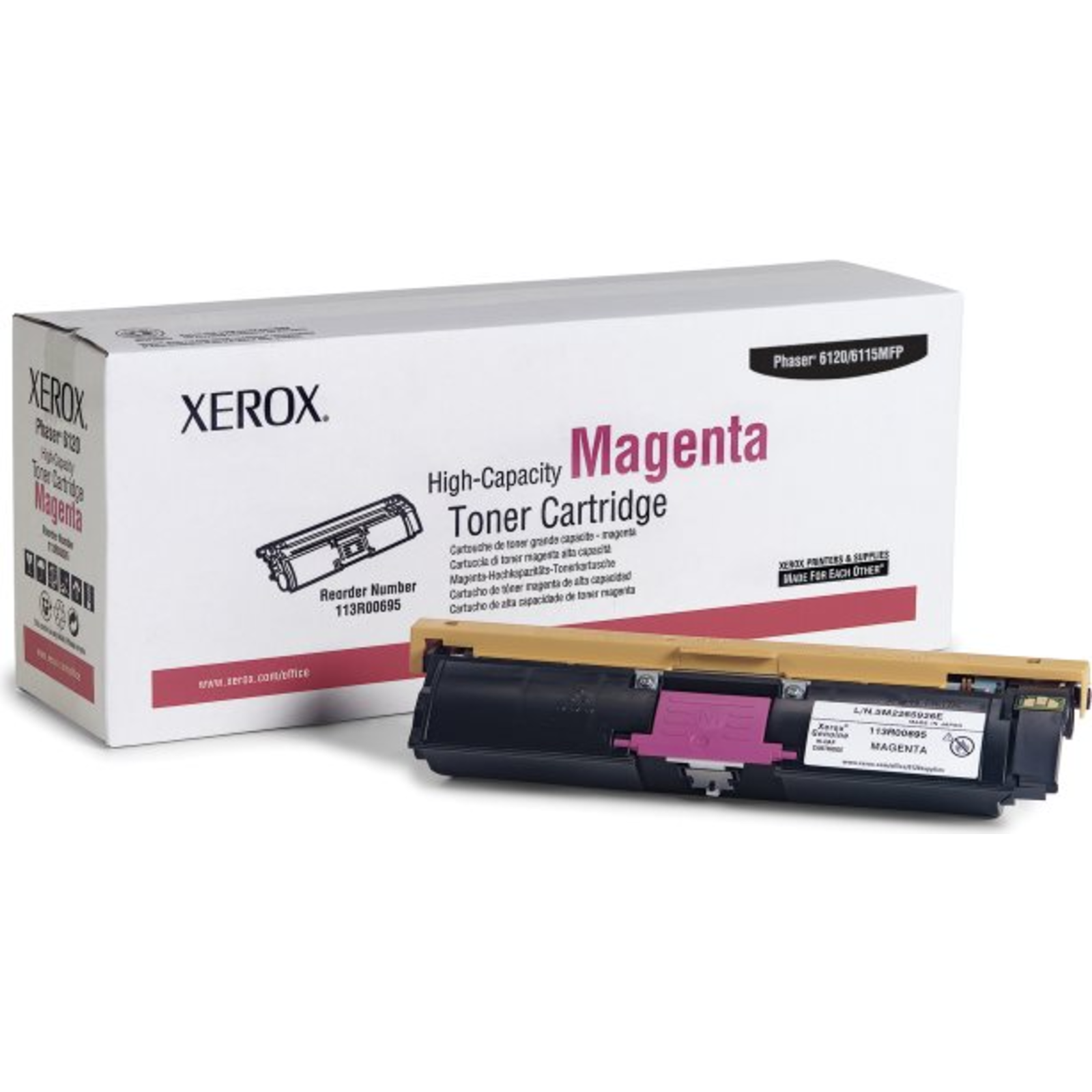 Xerox Phaser 6120 High Capacity magenta Original Toner Cartridge 6115MFPD 6115MFPN 6120N 6120VN