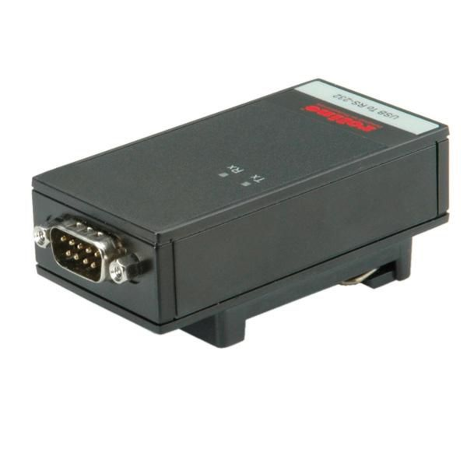 USB 2.0 to RS-232 Adapter for DIN Rail 1 Port Black