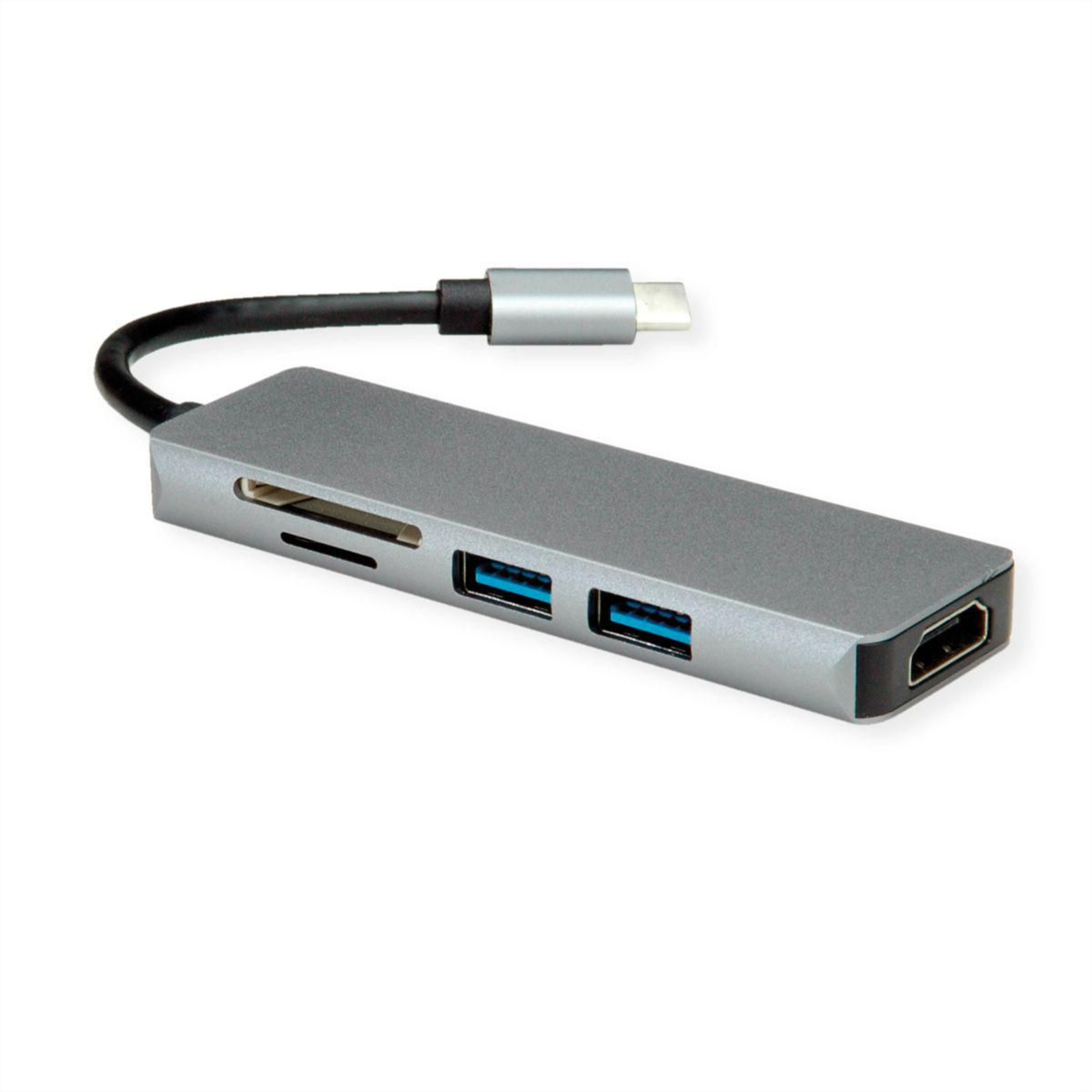 ROLINE Docking Station Type C HDMI 2x USB3.2 Gen1 A SD/MicroSD Digital/Data