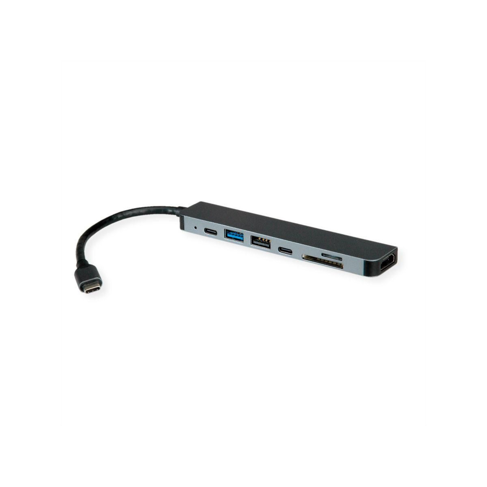 USB-C Dock HDMI+ 2xA+1xC 1xTF-SD+1xC PD 4K60 Digital Data