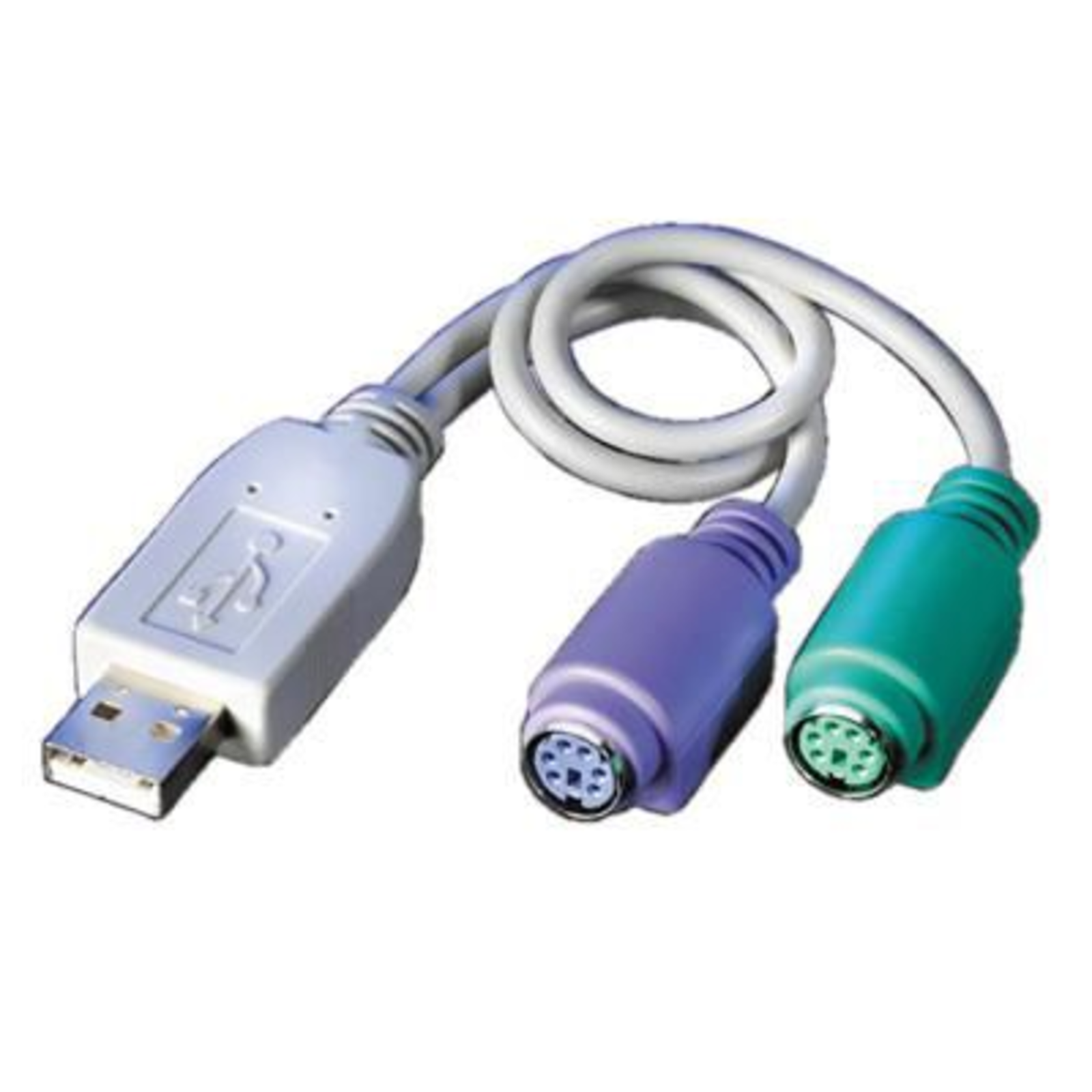 Value USB 2.0 Adapter Cable (1x USB 2.0 Plug A 2x PS/2 Socket) 0.30 M