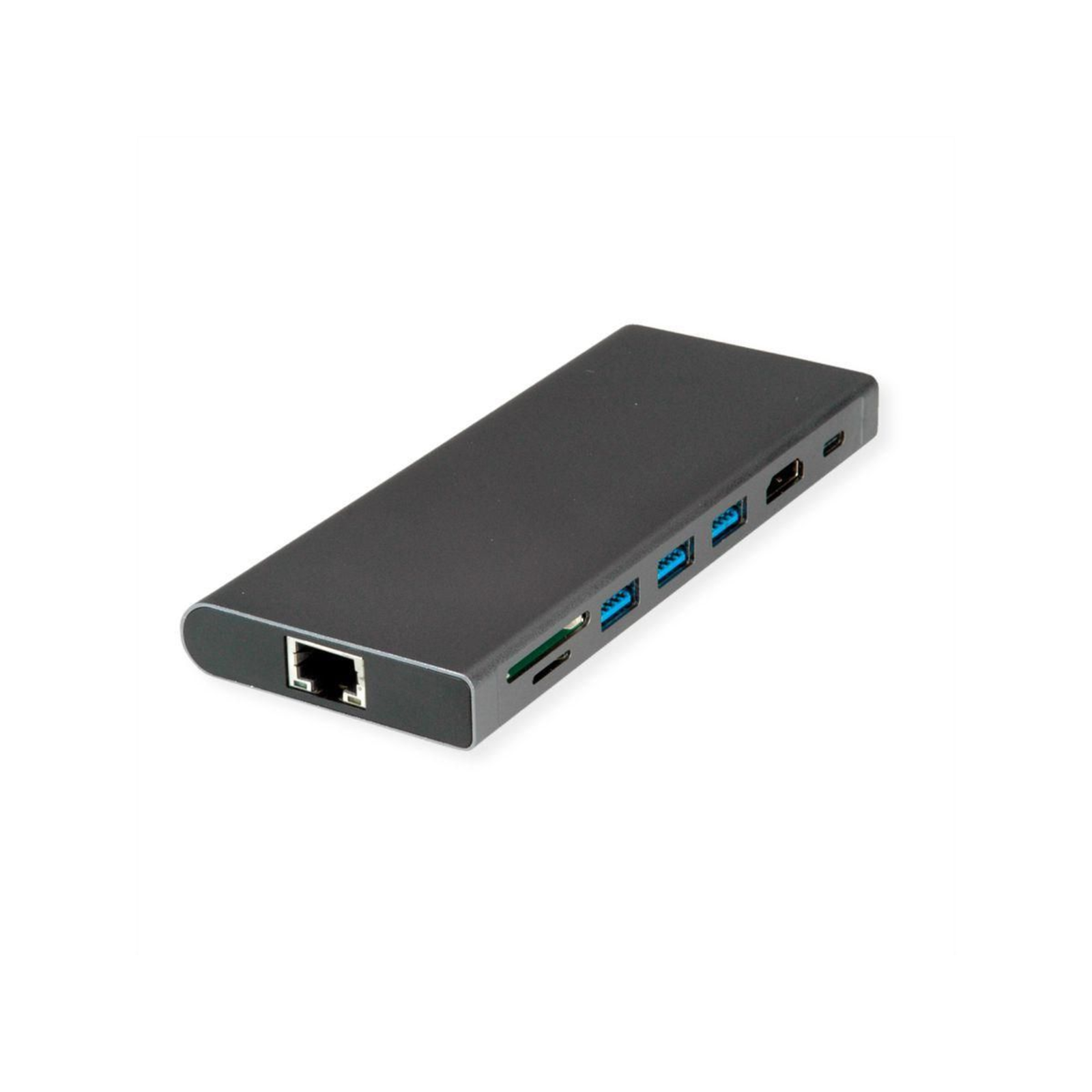 VALUE USB-C Dock HDMI+GbE+3xA+1xC+ 1xTF-SD+1xC PD 1x Audio 4K Audio-Multimedia Digital Data