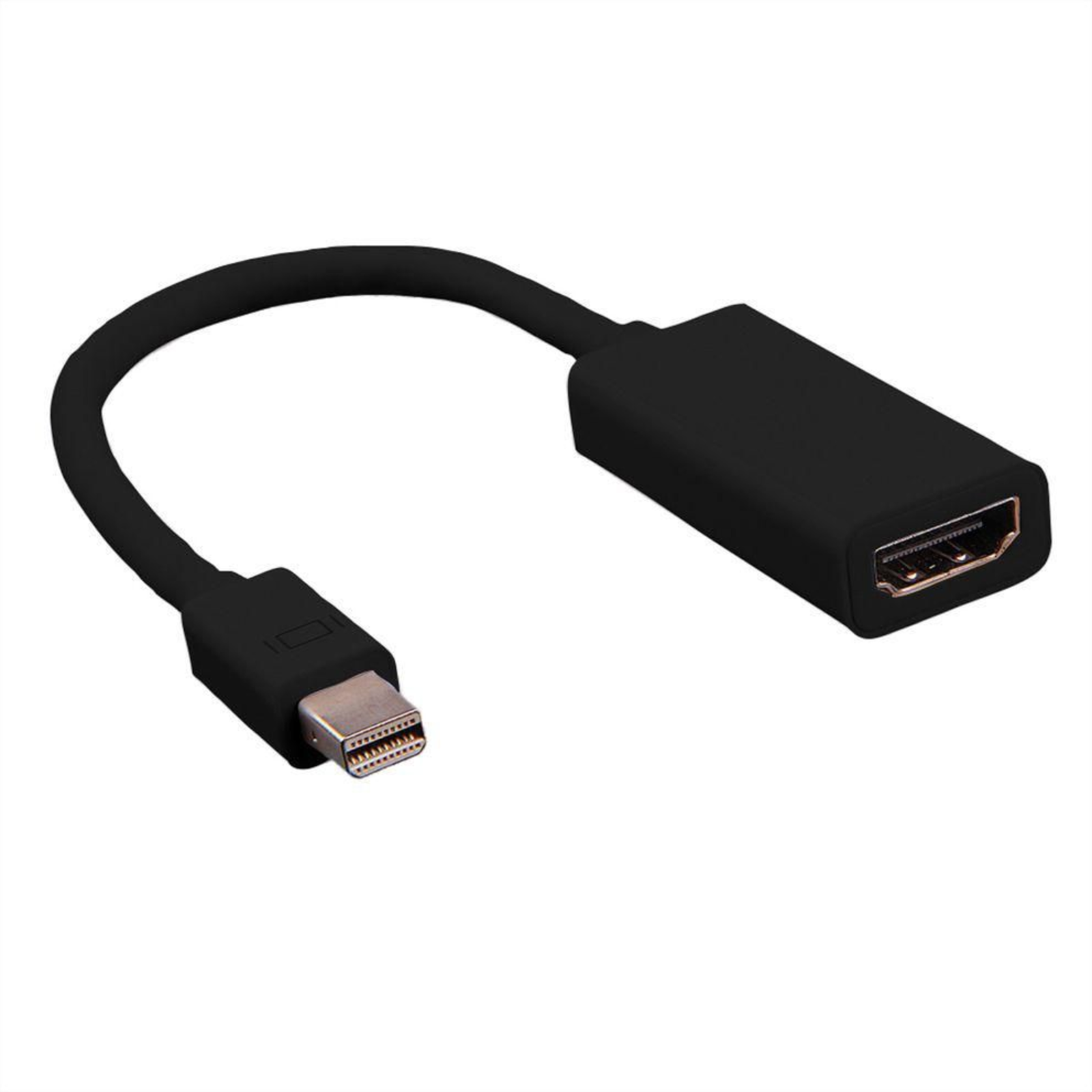 Value Mini DisplayPort HDMI Adapter Cable Plug HDMI-A Socket 0.15 M Black