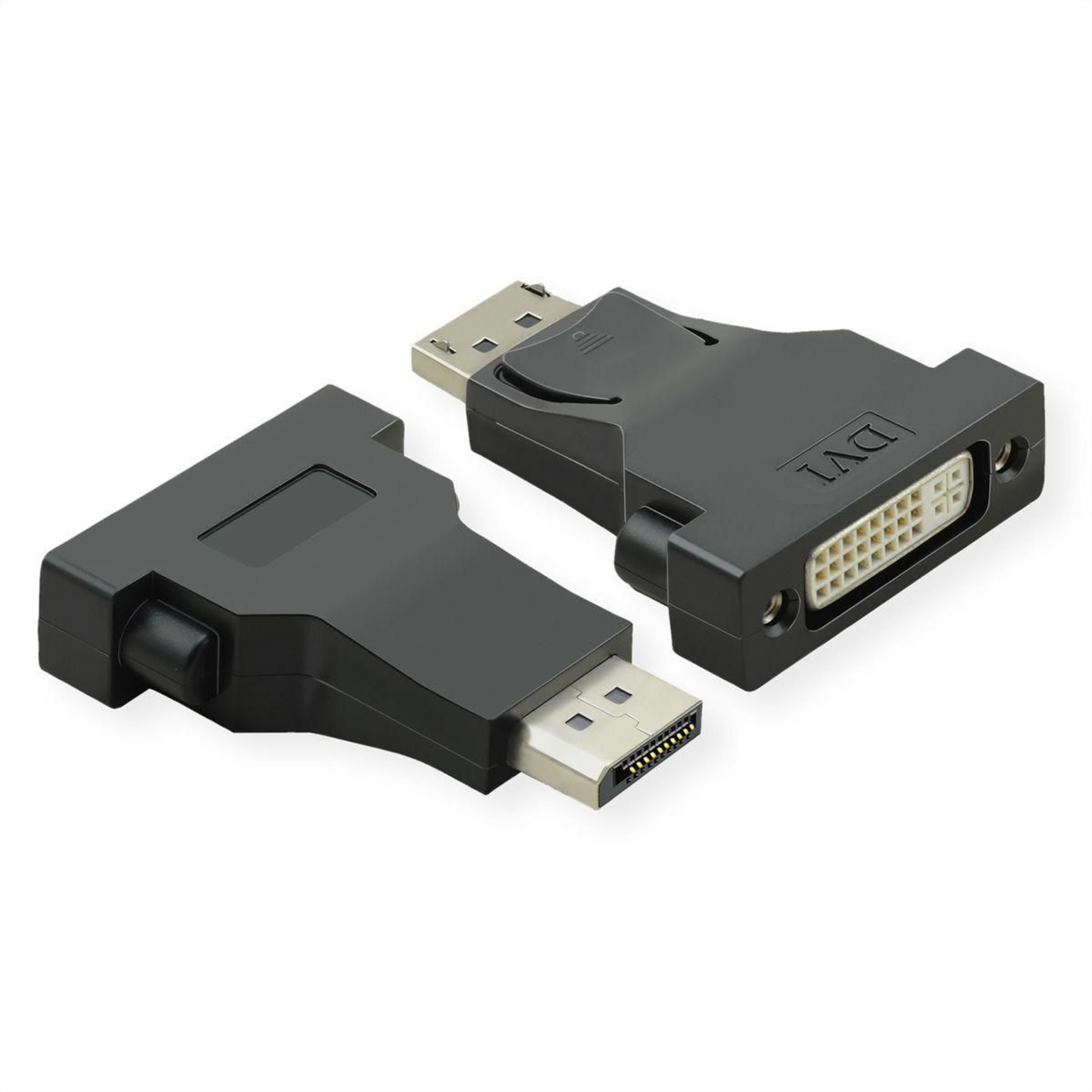 Value DisplayPort DVI Adapter Cable Plug DVI-D 24+1-pin Socket 0.15 M Black DisplayPort-K
