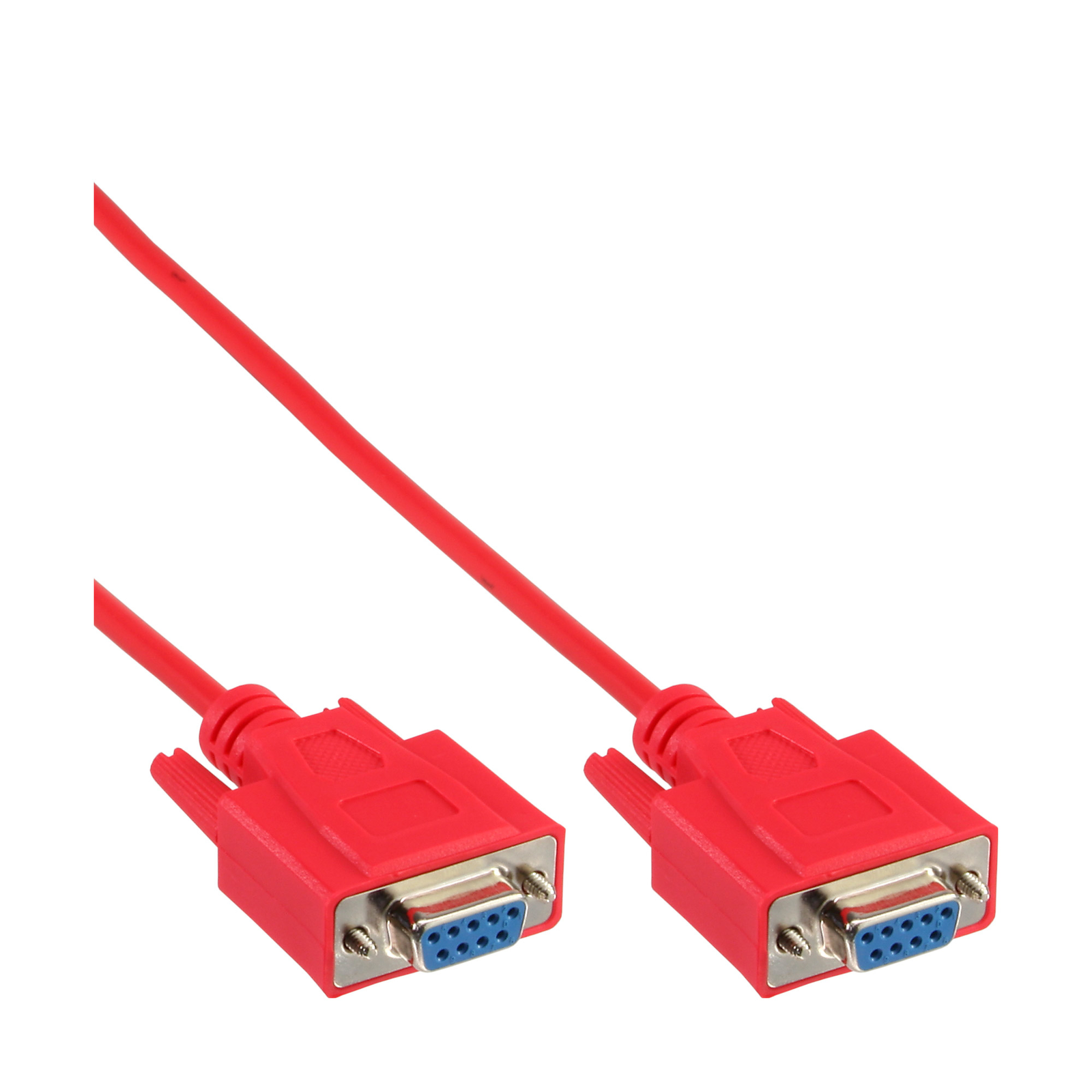 InLine Null Modem Cable 9-pin Socket Socket Molded Red 3m