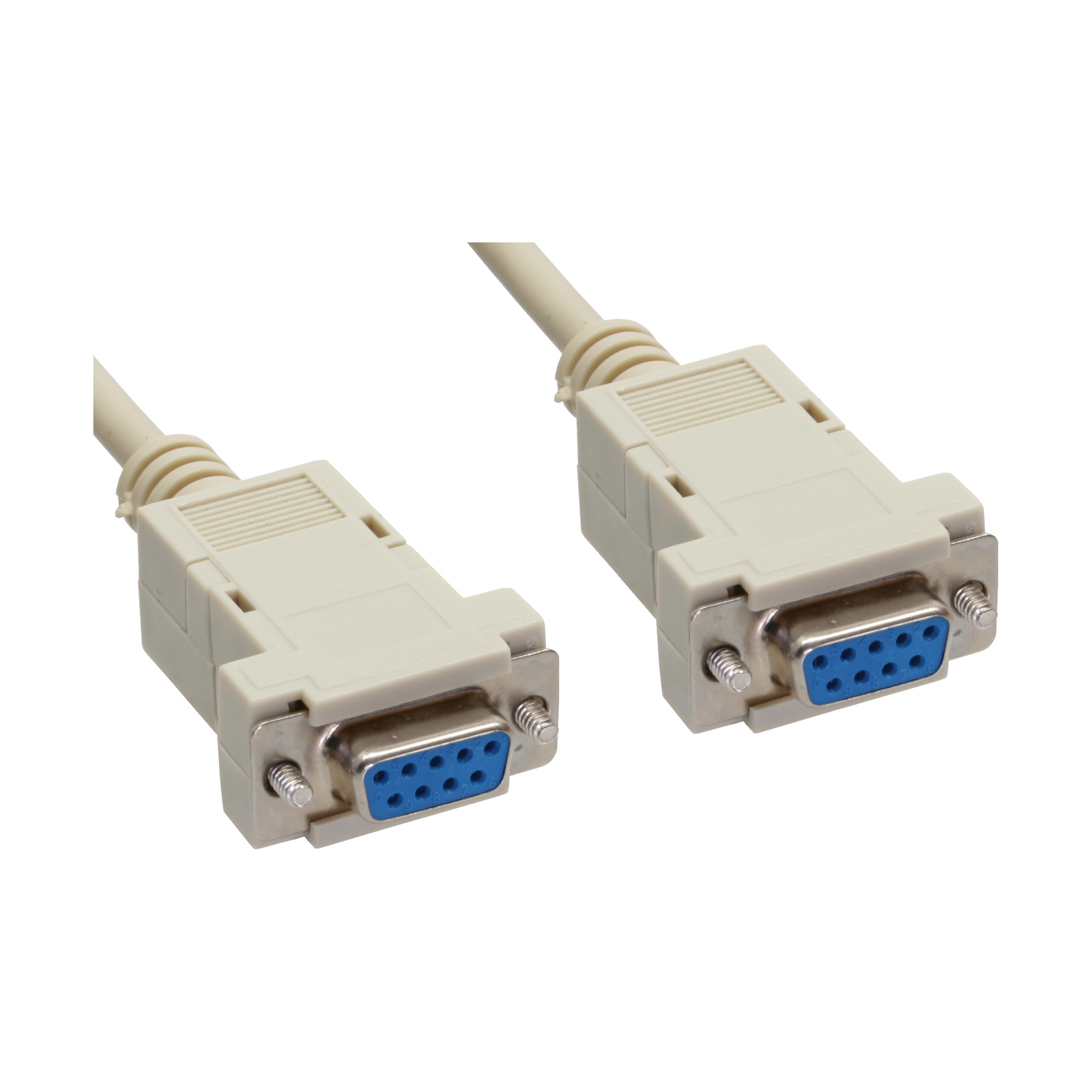 InLine Null Modem Cable 9-pin Socket Socket Clipped 3m
