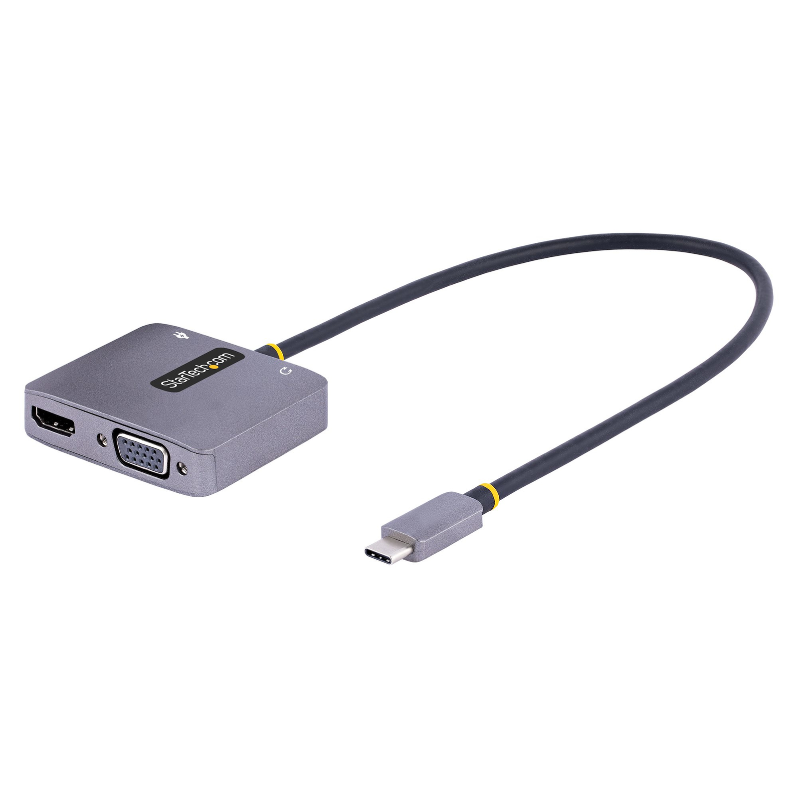 StarTech.com USB C Video Adapter USB-C to HDMI-VGA Multiport Screen Adapter 3.5mm Headphones