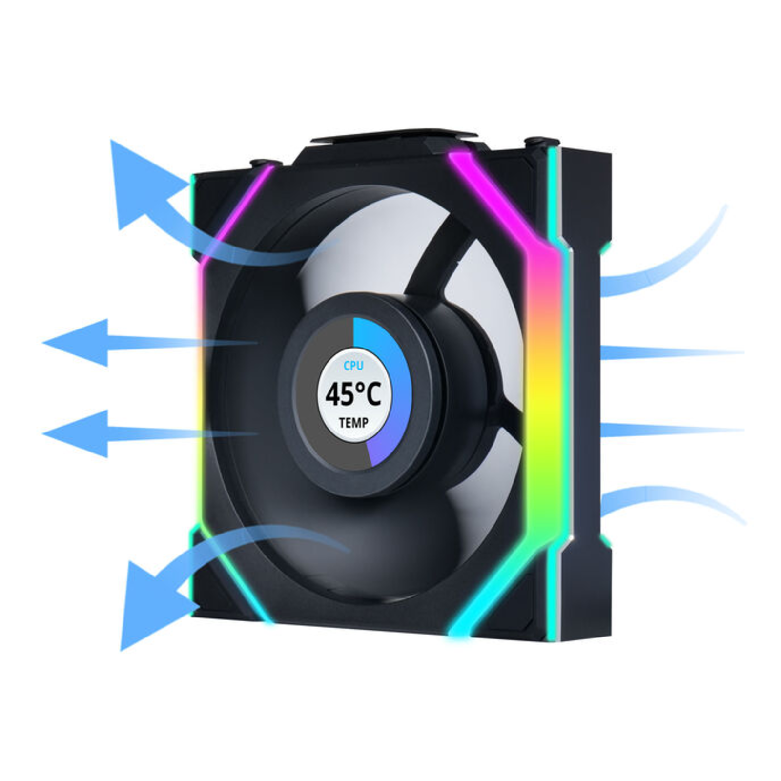 Lian Li UNI FAN SL Wireless LCD 120 ARGB Reverse Blade Housing Fan