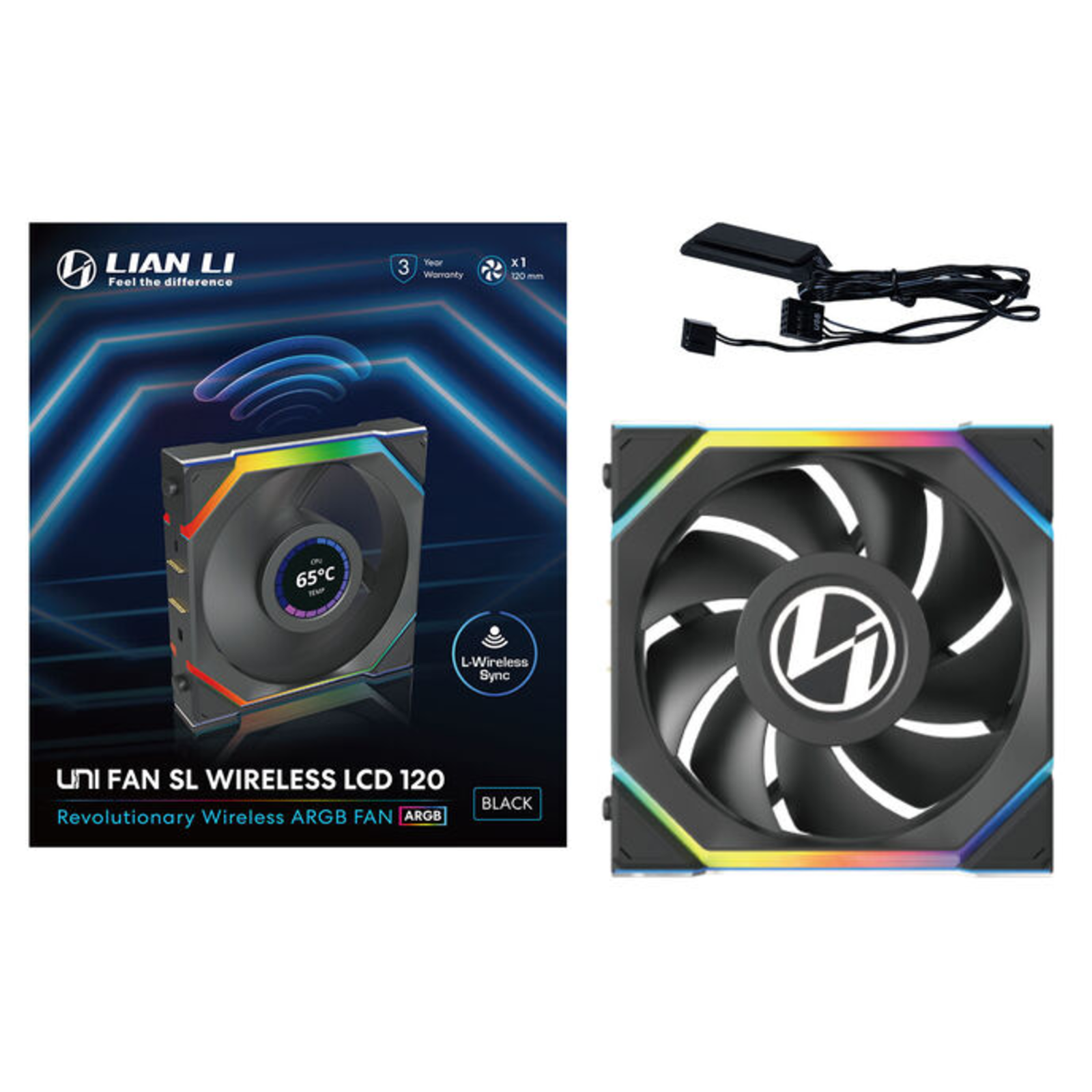 Lian Li UNI FAN SL Wireless LCD 120 ARGB Housing Fan