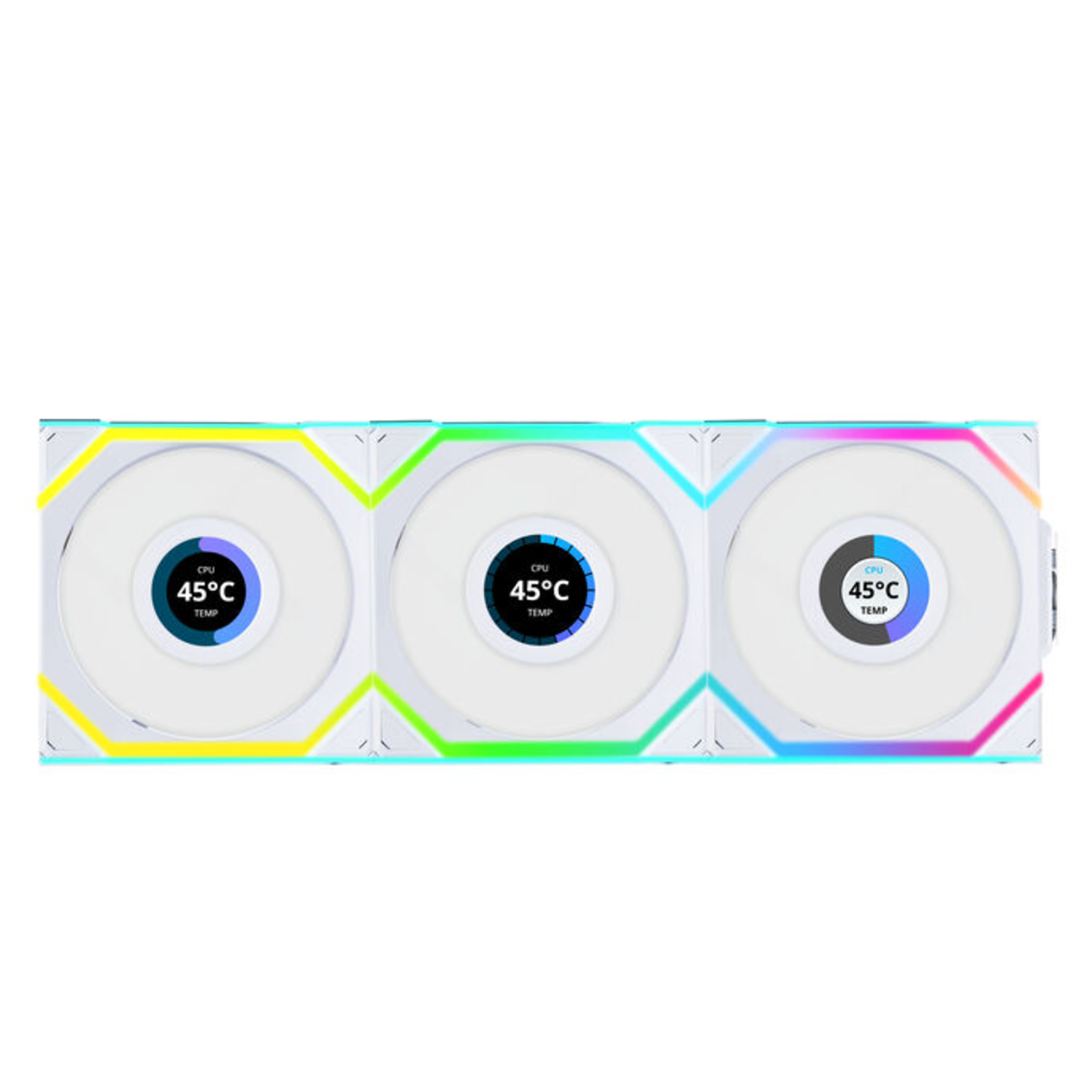 Lian Li UNI FAN SL Wireless LCD 120 ARGB White 3-pack Housing Fan