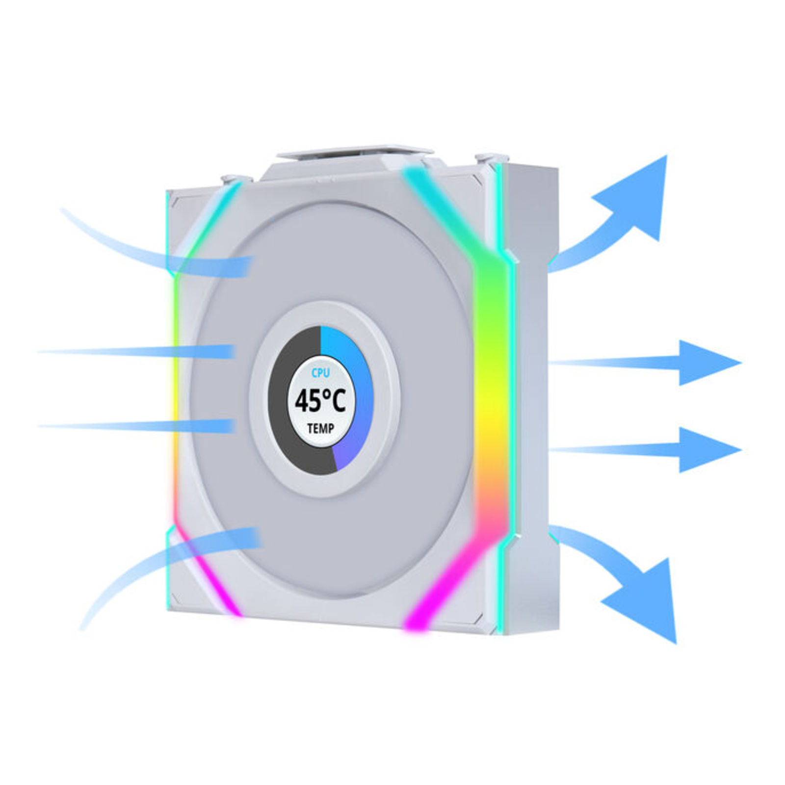 Lian Li UNI FAN SL Wireless LCD 120 ARGB White 3-pack Housing Fan