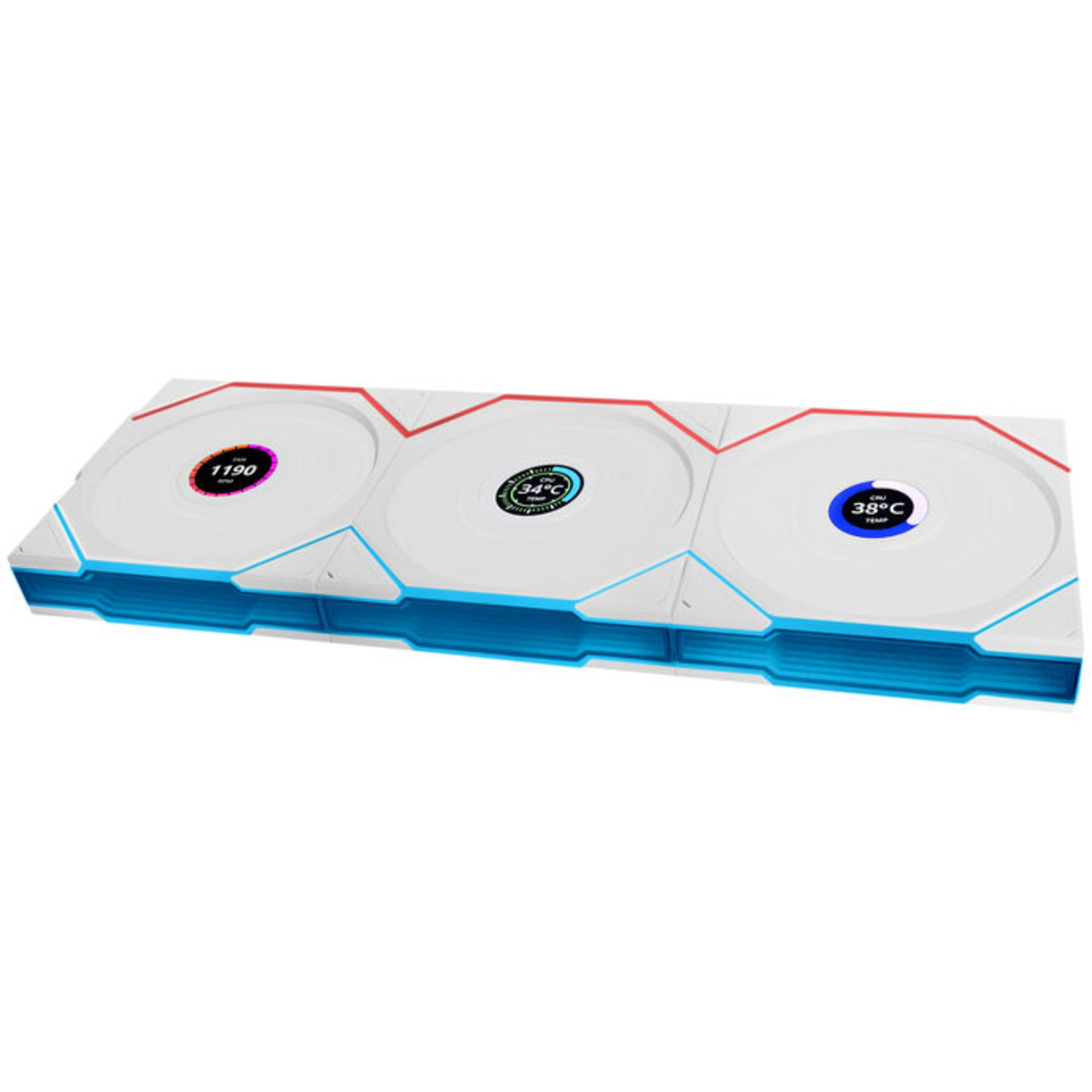 Lian Li Set of 3 Uni Fan TL Wireless LCD RGB Case Fans 12cm (White)