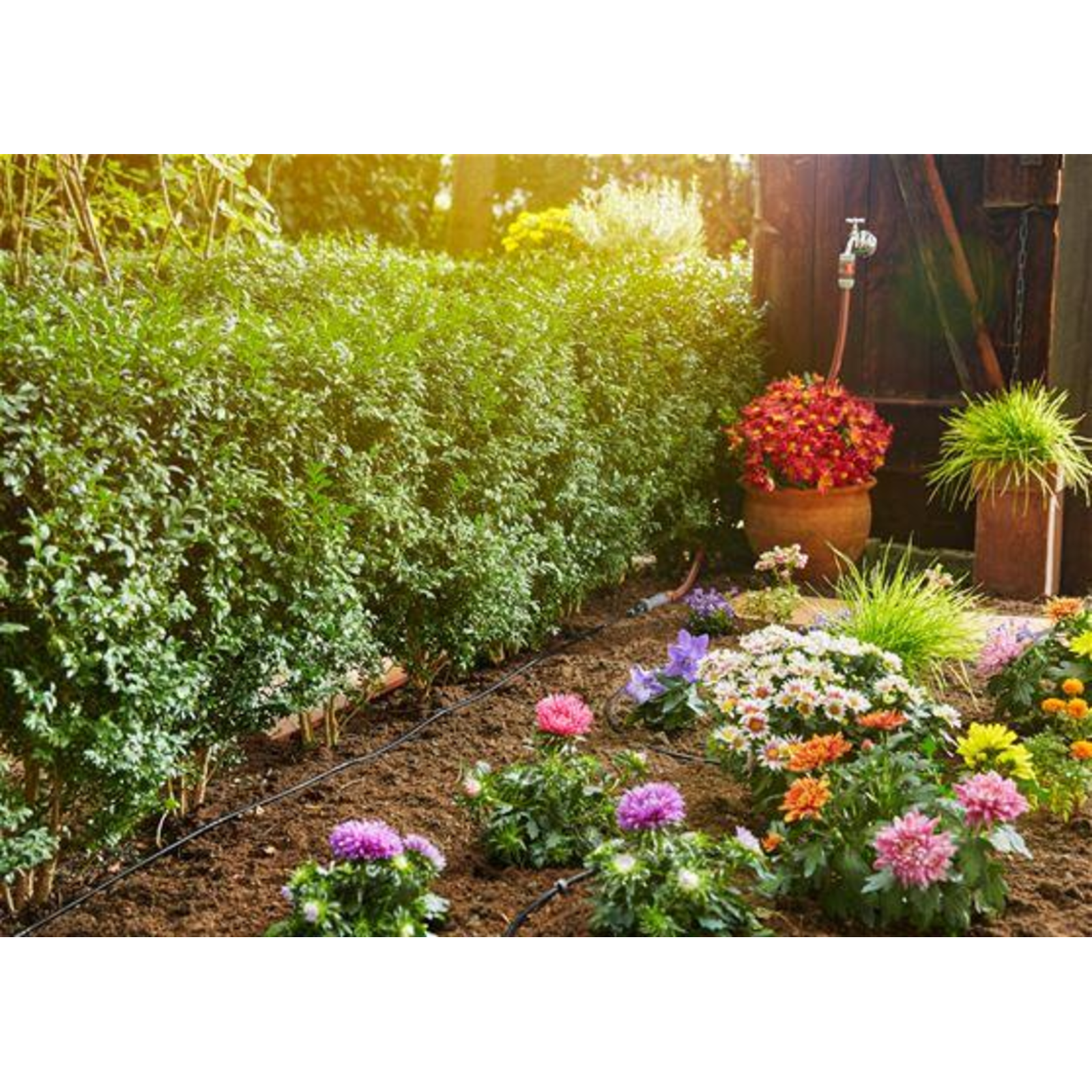 Gardena Micro-Drip-System Start Set Planting Rows S Black 15 Metres
