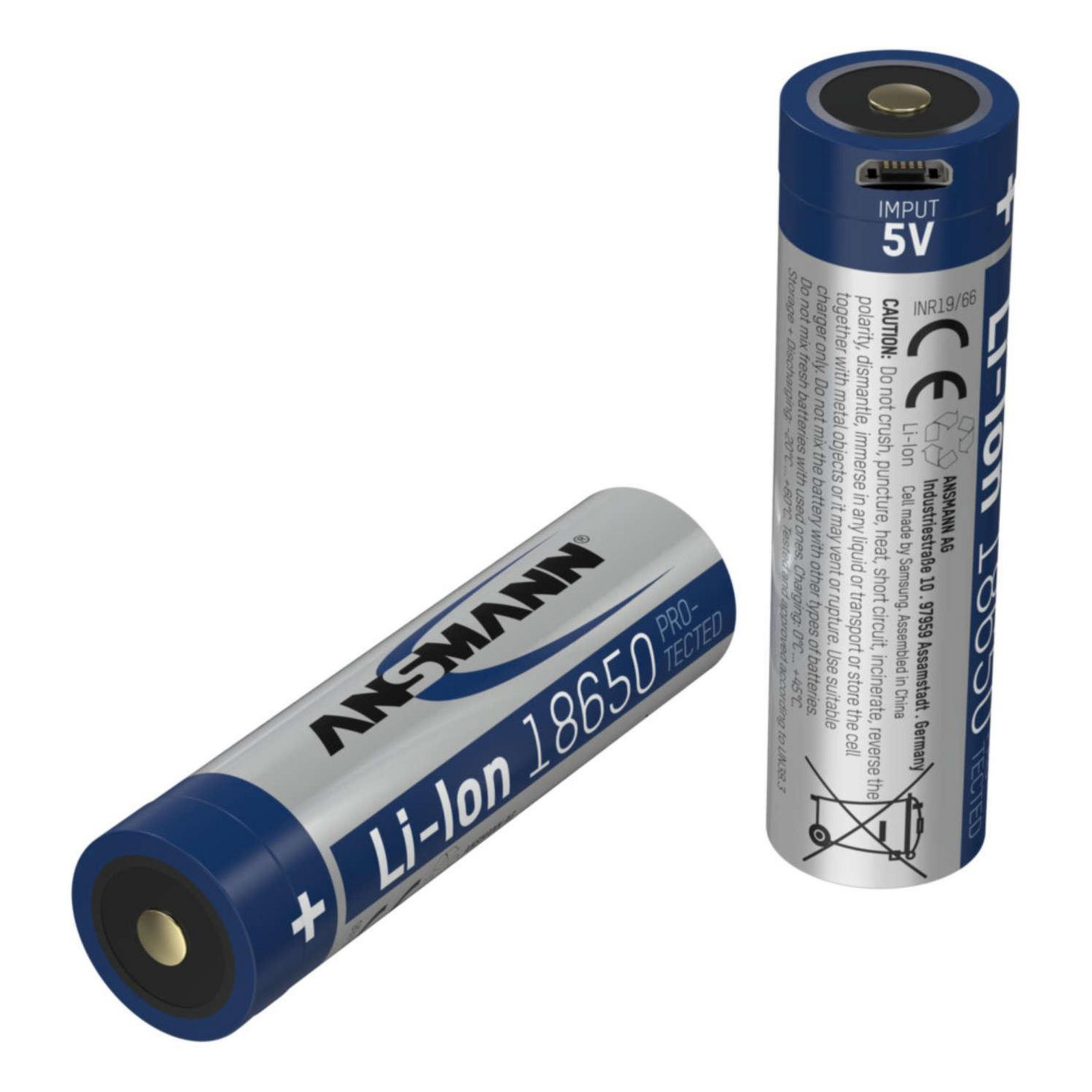 Ansmann Li-Ion 18650 2600mAh 3.6V Micro-USB Socket 1307-0002