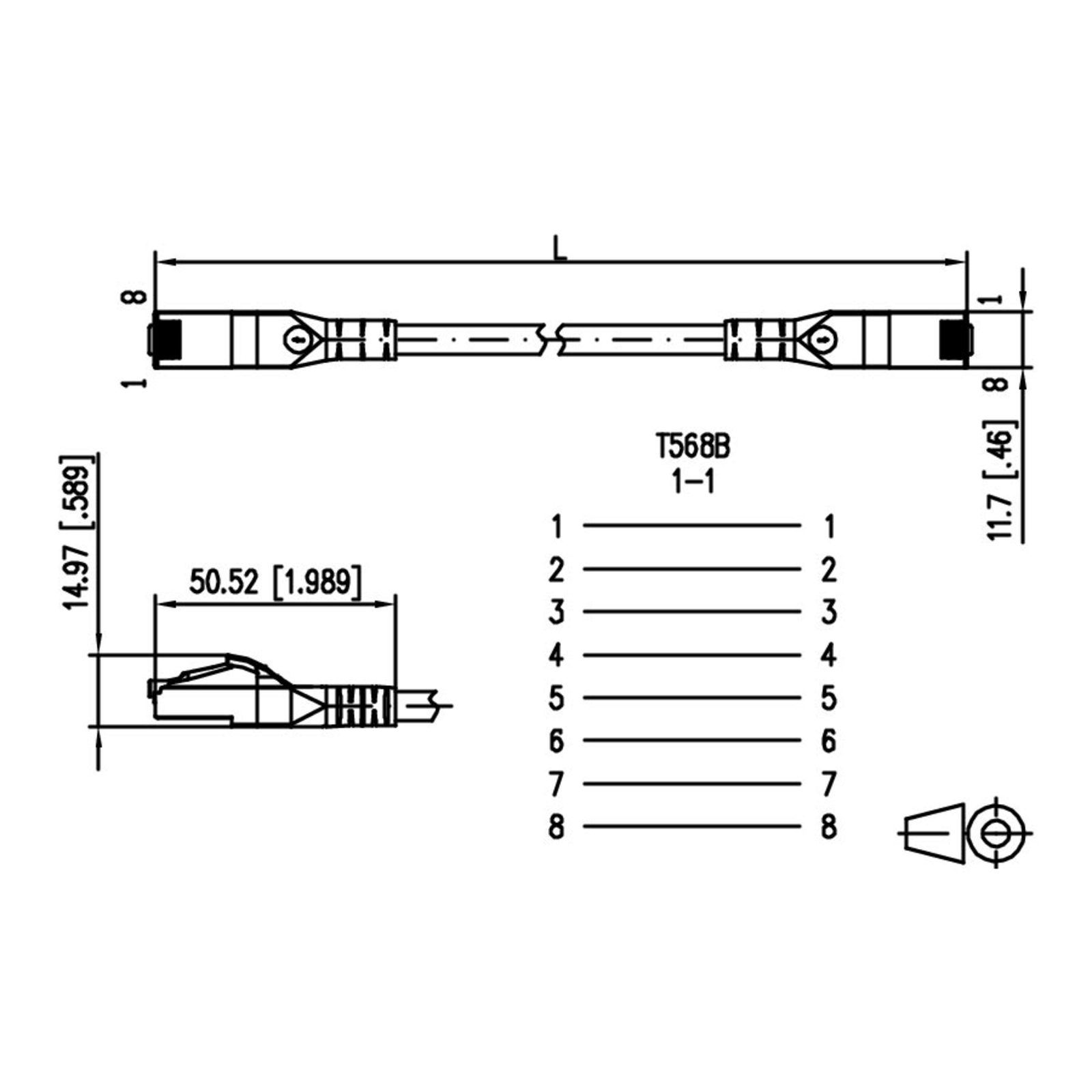 METZ CONNECT Cat.6A Ea RJ-45 RJ-45 MaleMale gold 10GBase-T (1308453088-E)
