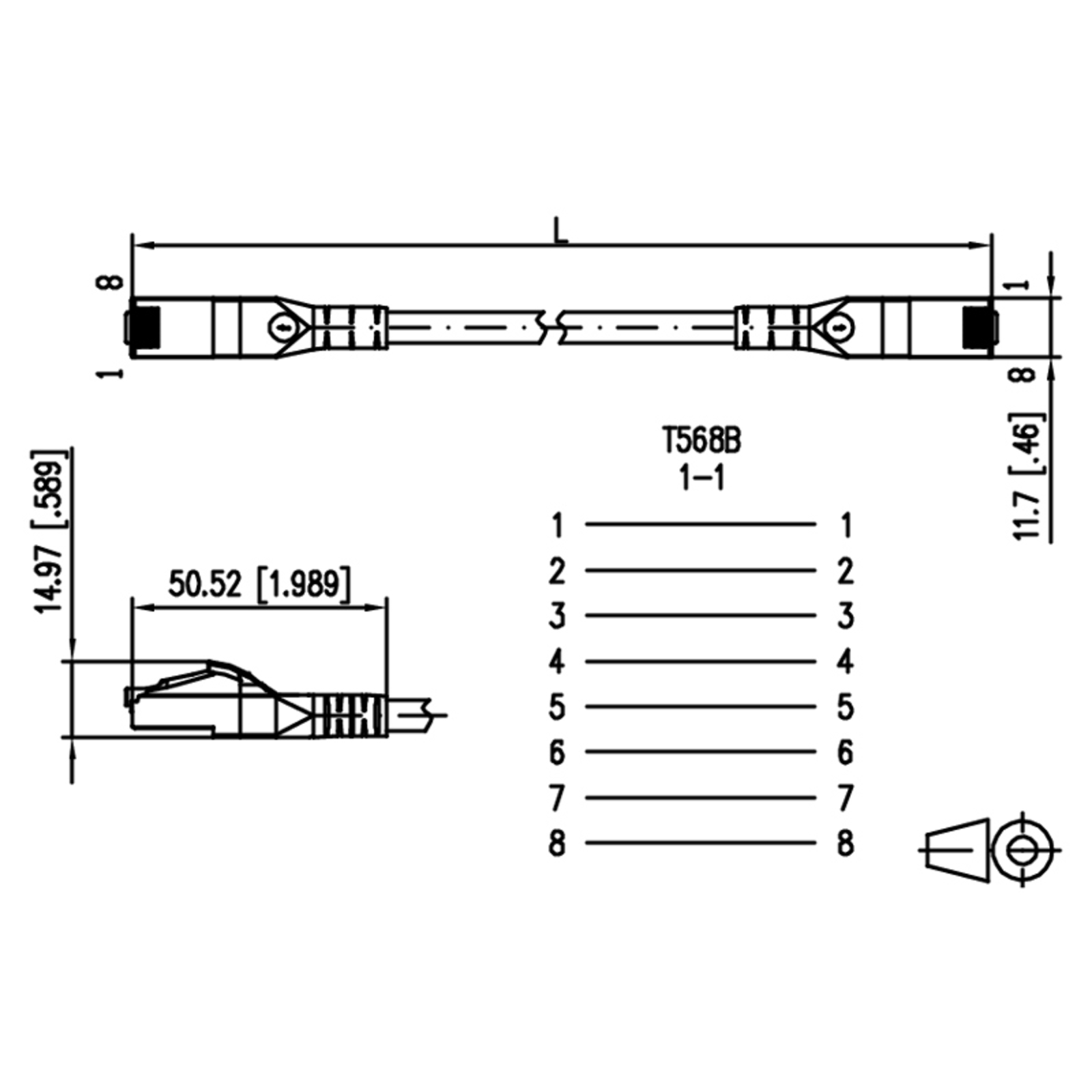 METZ CONNECT BTR 1308457500-E Patch Cable RJ45 Cat.6A AWG26 SFTP LSOH 7,5m Black (1308457500-E)