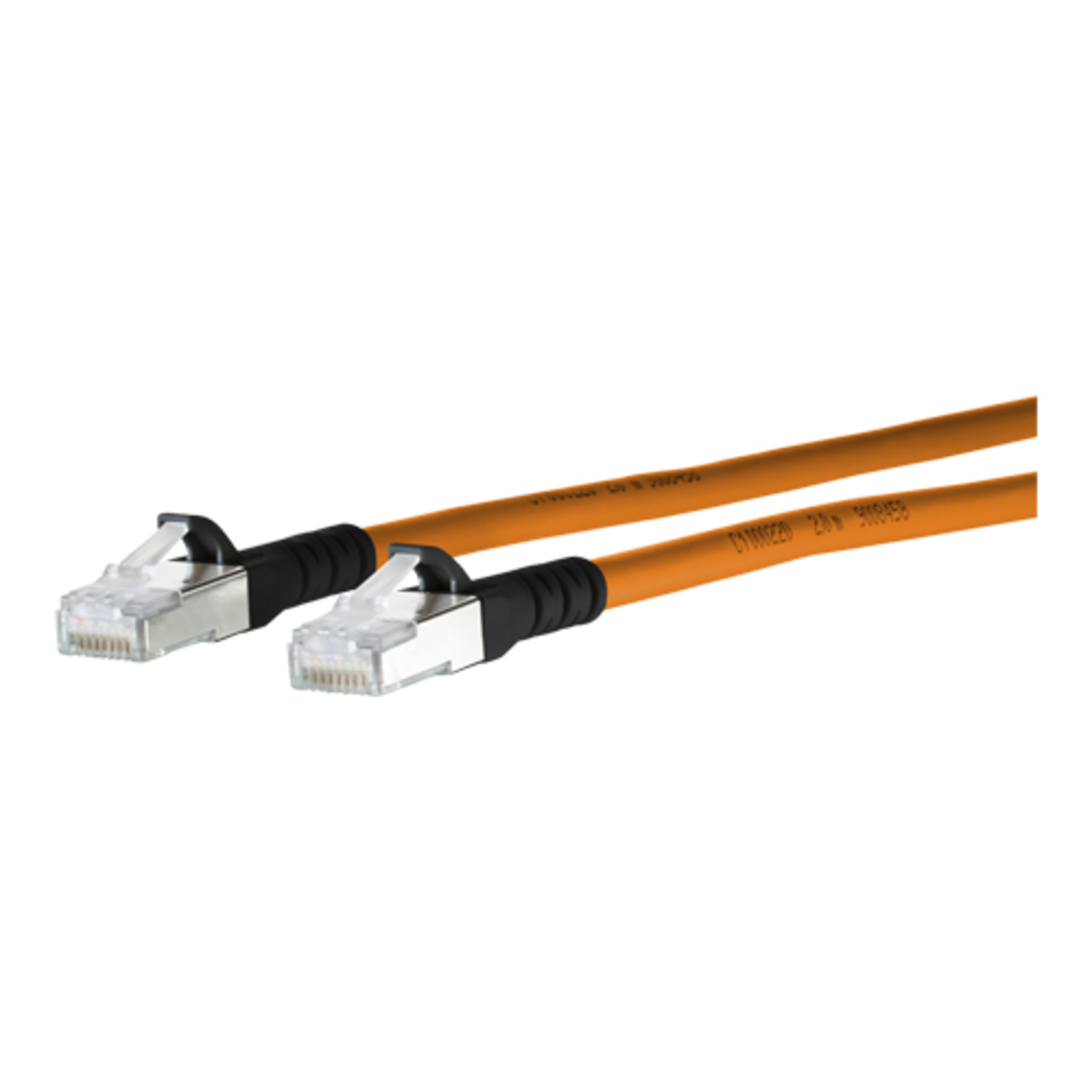 METZ CONNECT Patch Cable Cat.6A 2x RJ45 Plug AWG 267 LSOH Length 7.50m in orange Black