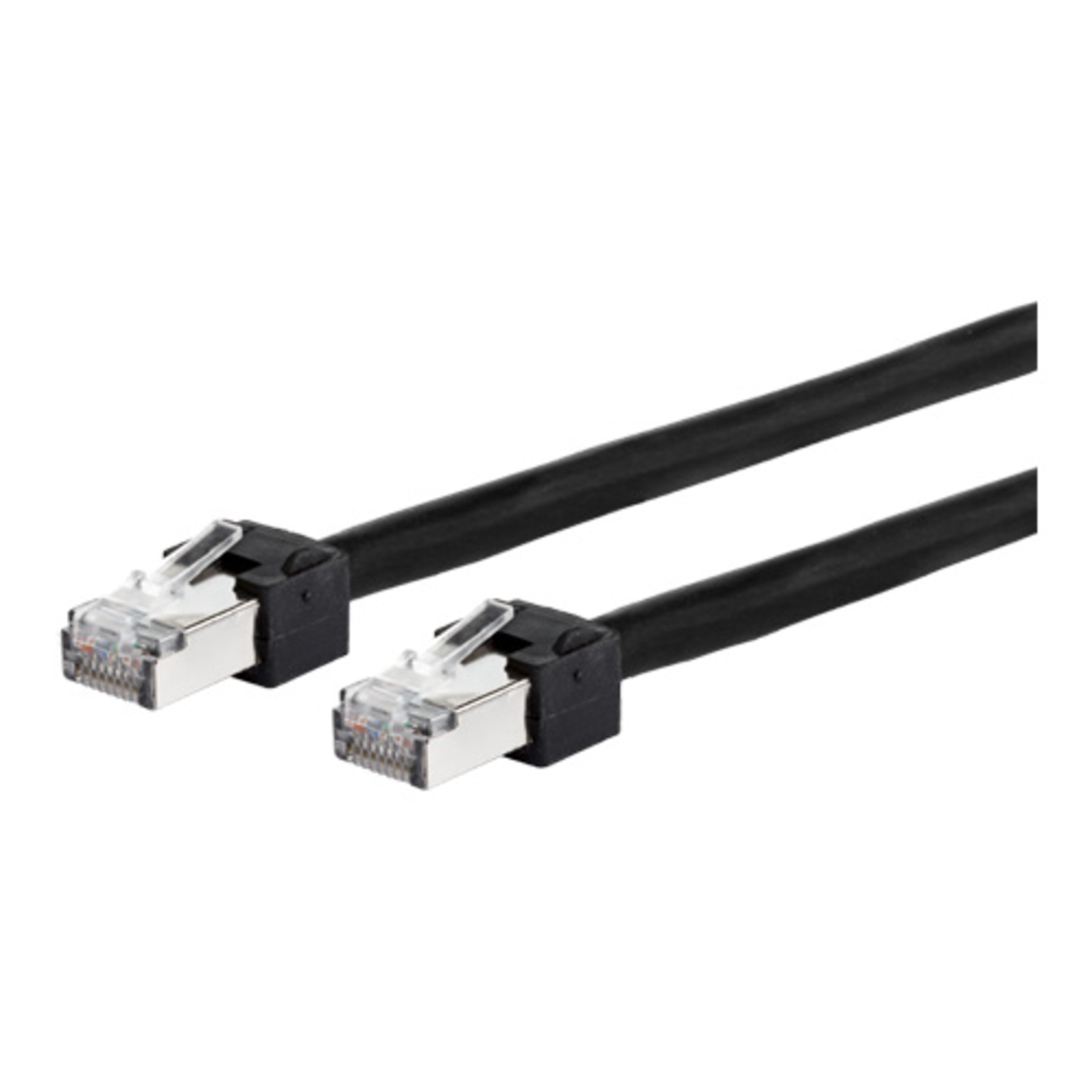 METZ CONNECT Patch Cable Cat.6 Ultraflex500 VoIP AWG 26 Black 1.0m Cable Network