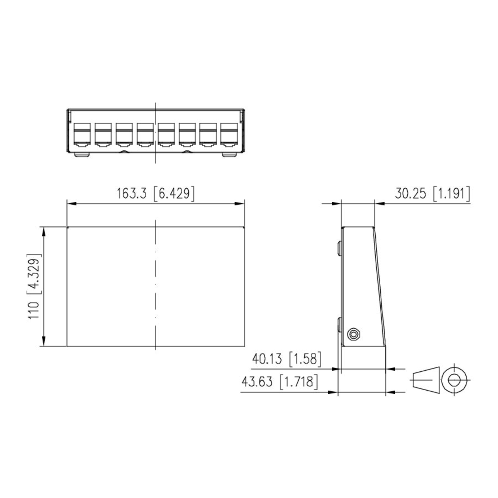 METZ CONNECT Module AP Housing 8 Port Pure White Uncovered