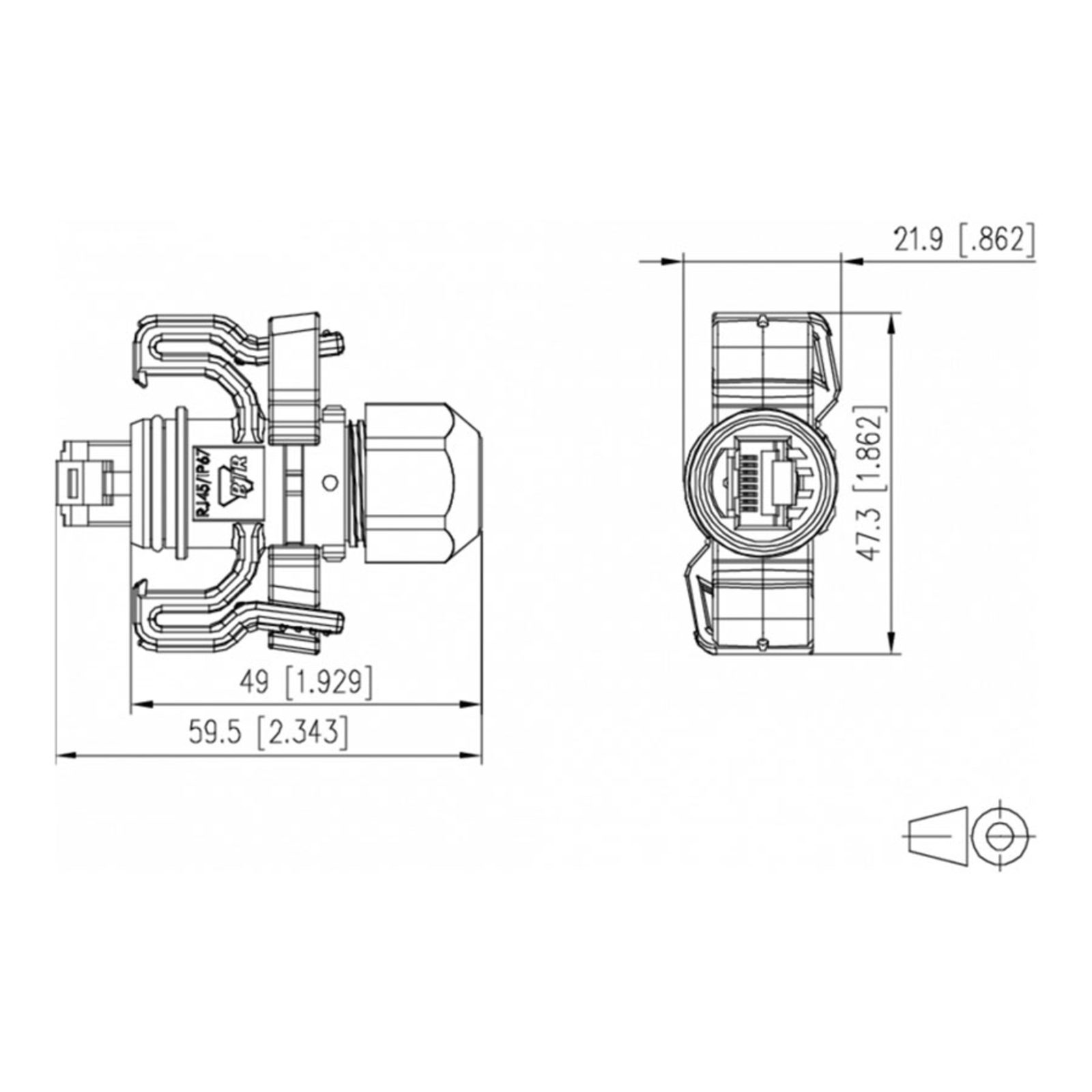 Metz Connect Plug Connector 130906-03-E