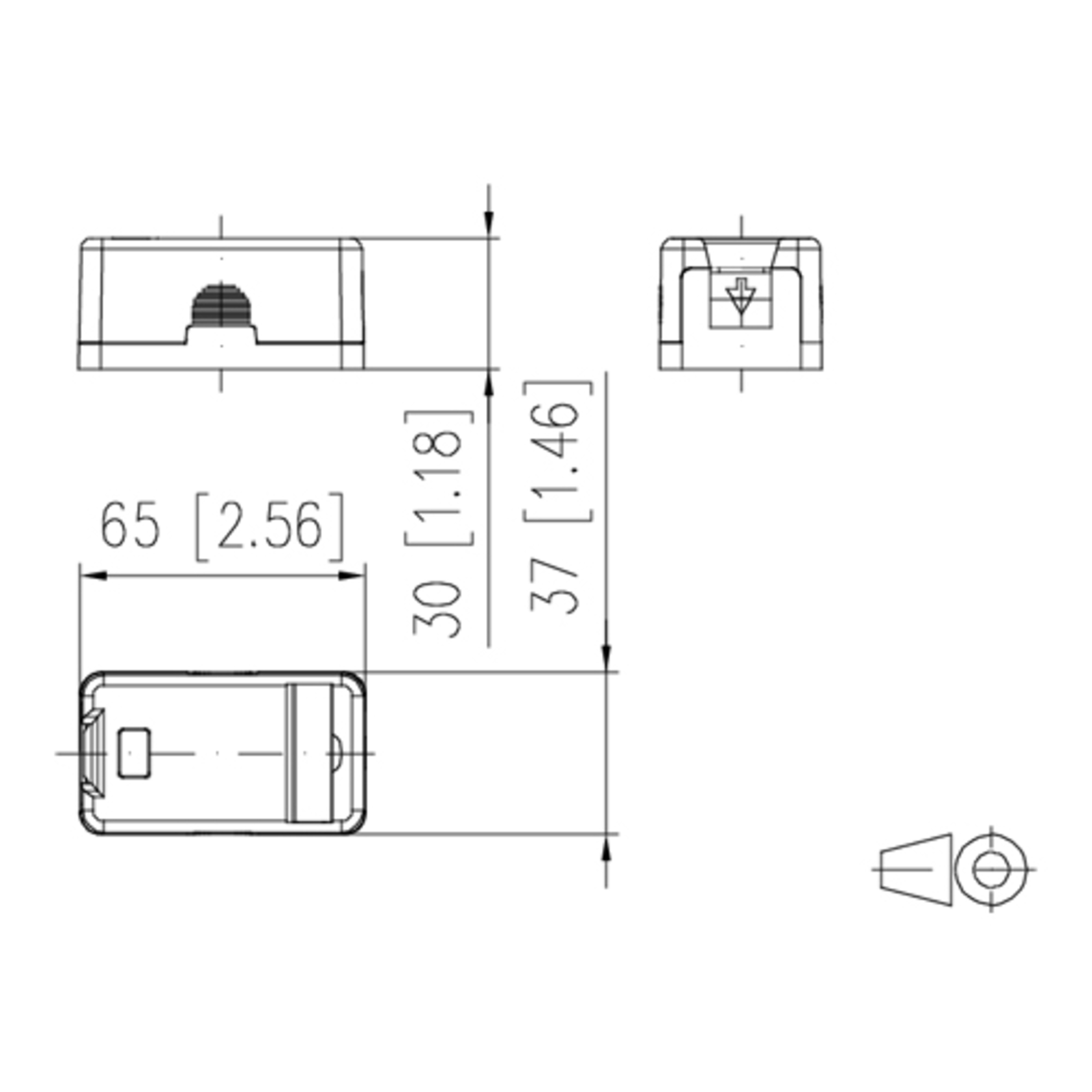 Metz Connect Surface-mounted Network Socket Uninstalled 1 Port Pure White (1309140002KE)