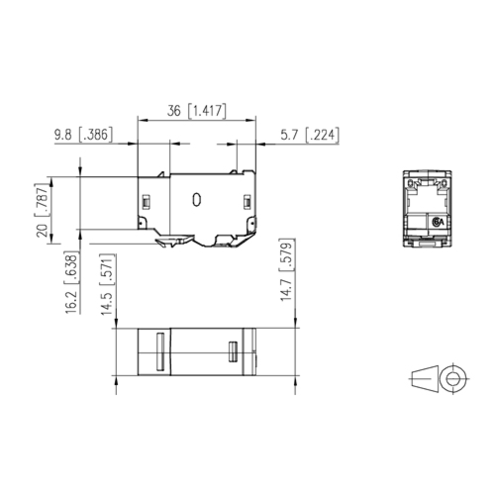Metz Connect RJ45 Coupling Cat.6A 1309A0-I