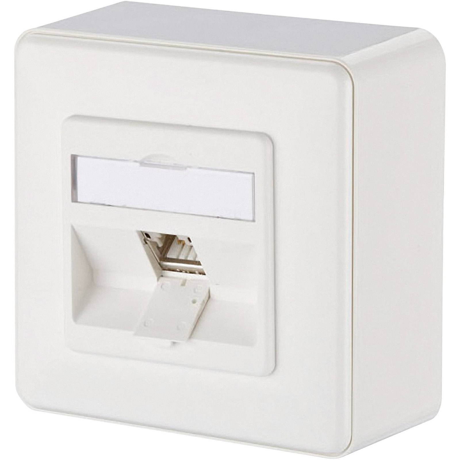 Metz Connect Data Socket C6A Module Cat.6A (ISO) 270 1-way Surface-mounted Pure White RAL 9010