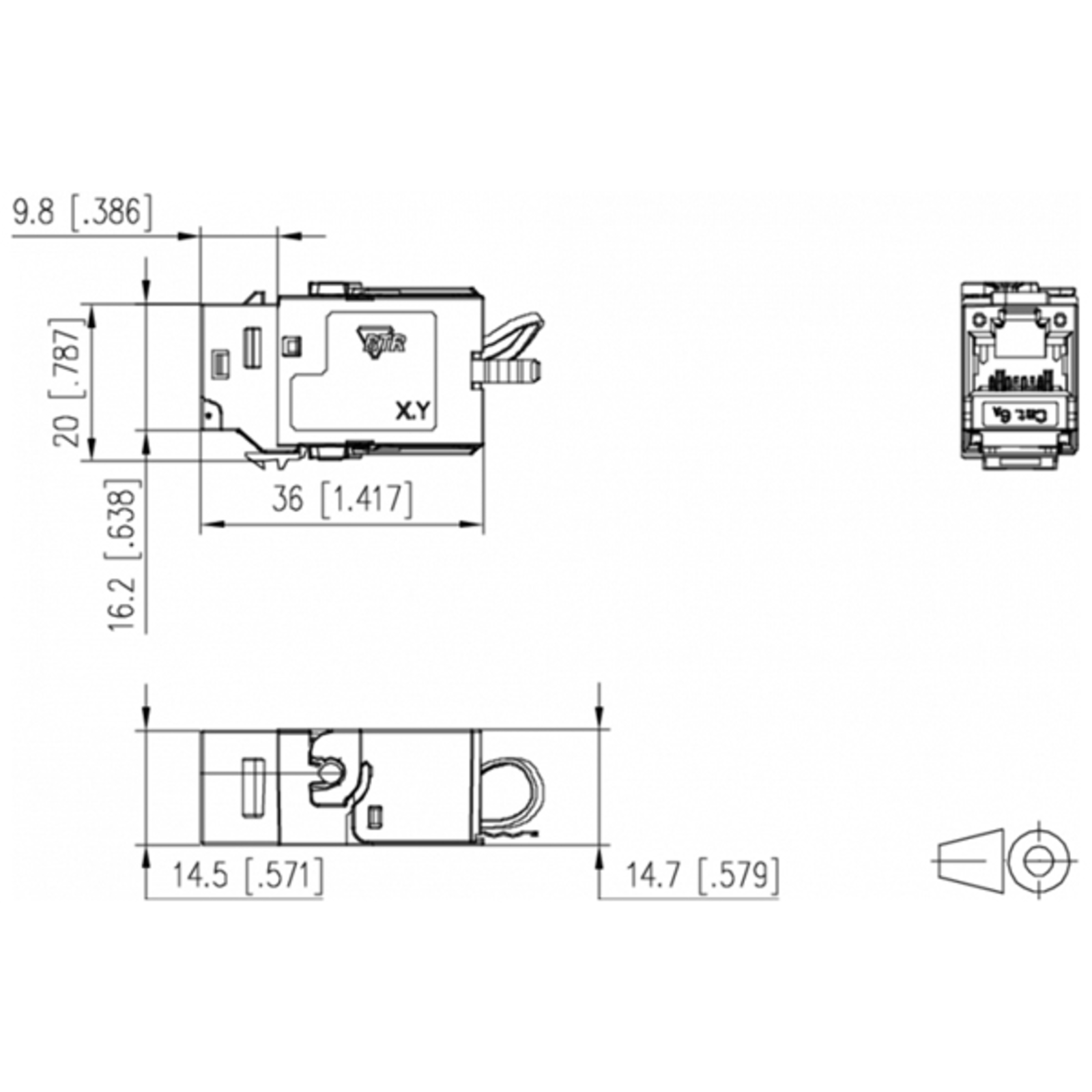 METZ CONNECT Keystone Connector RJ-45 (F)