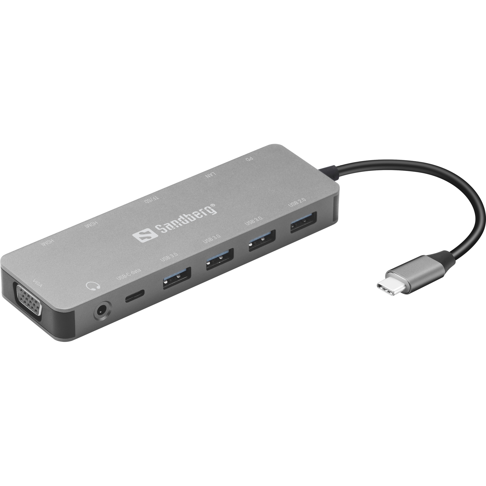 Sandberg D 136-45 USB-C 13-Port 100W DockingStation Grey