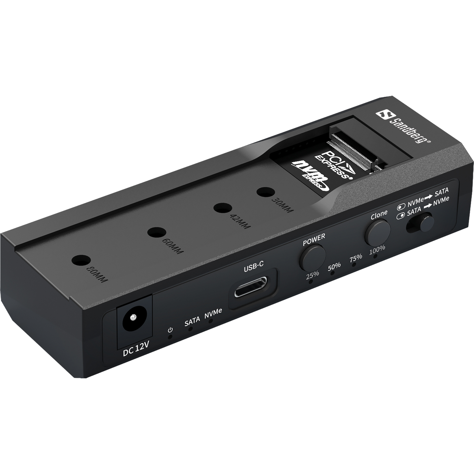 SANDBERG HDD/SSD Docking Station Cloning Functionoffline Clone Bays 2 2.5inch/3.5inch Shared