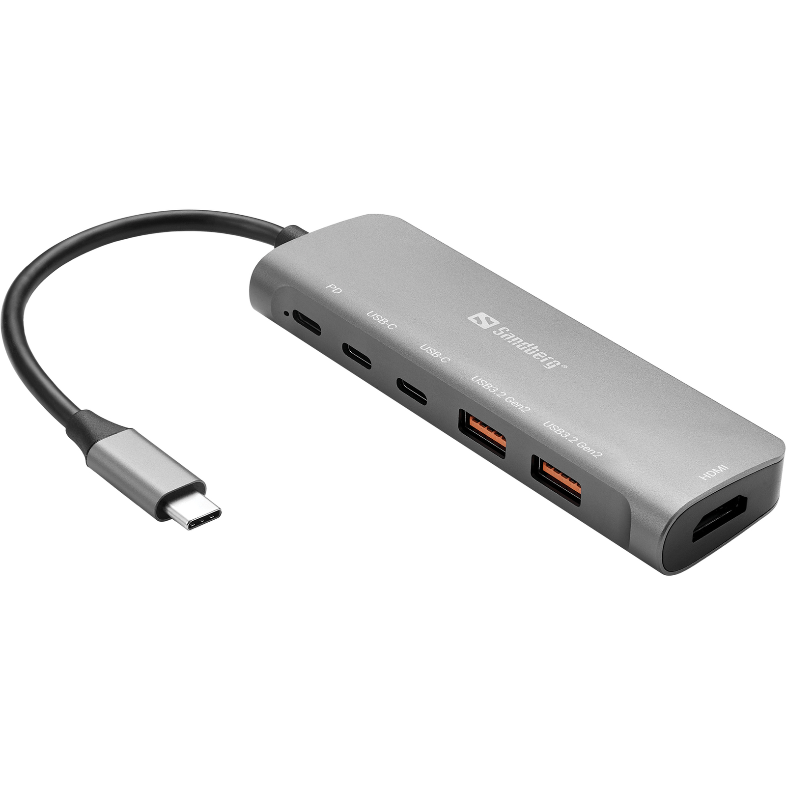 SANDBERG USB-C Dock HDMI+ 2xUSB-A+ 2xUSB-C+ PD100W (136-65)