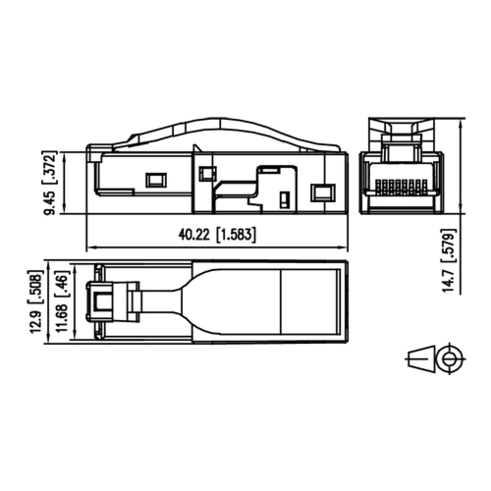 Metz Connect E-DAT Industry RJ45 Plug 1401400812-E