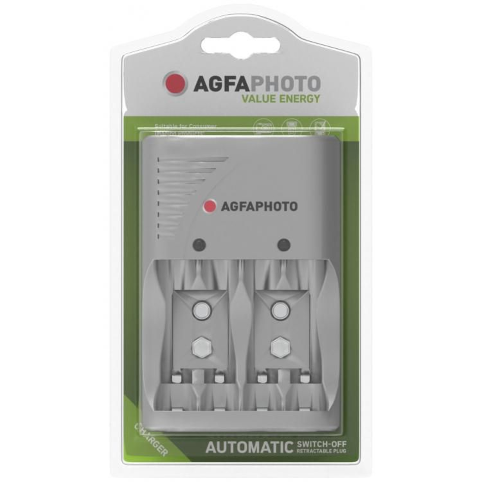 AgfaPhoto ACCUCharger Value Energy AA/AAA/9V 140-849959 Battery 9V Block